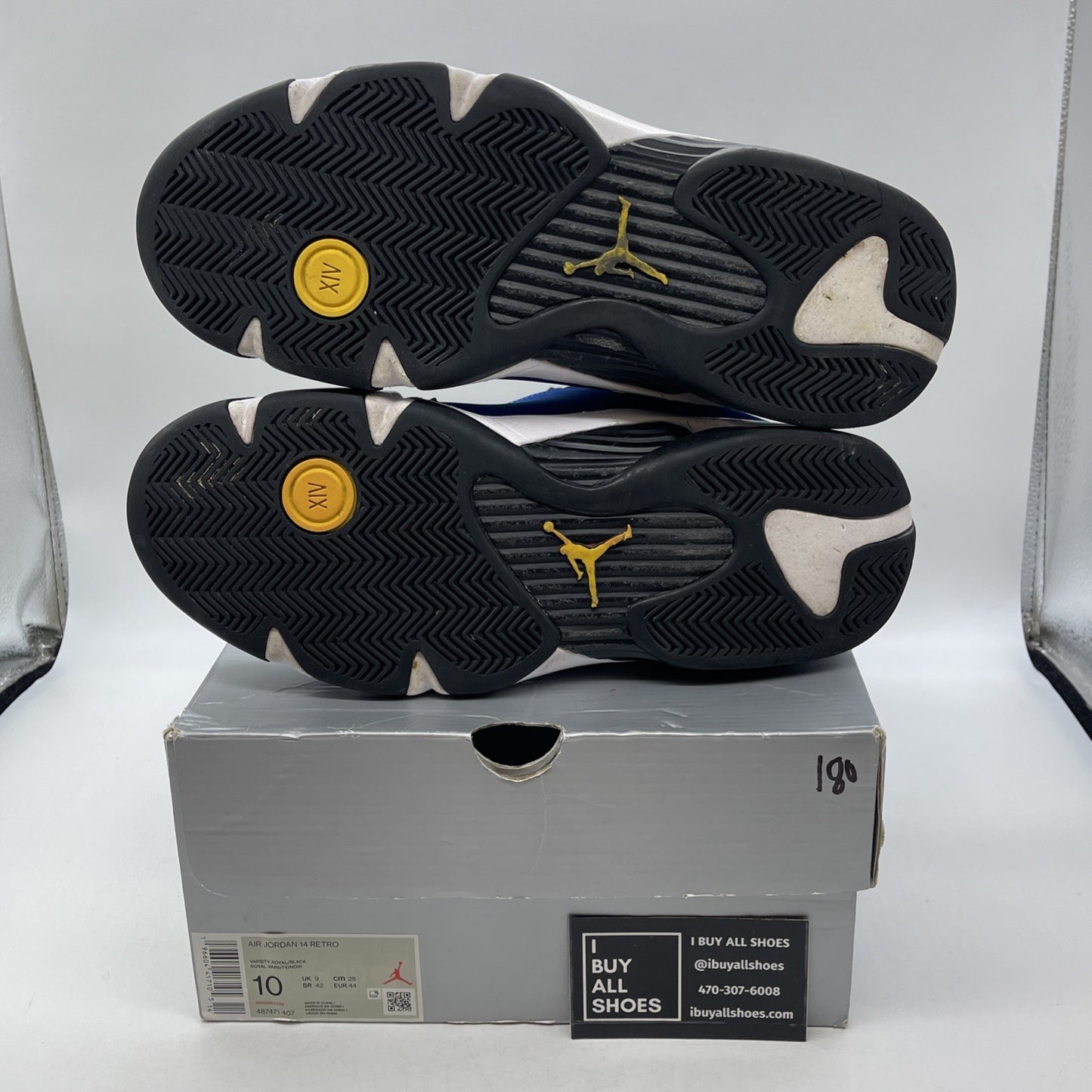 Size 10 - Air Jordan 14 Retro Laney Blue Black White Suede (487471-407)