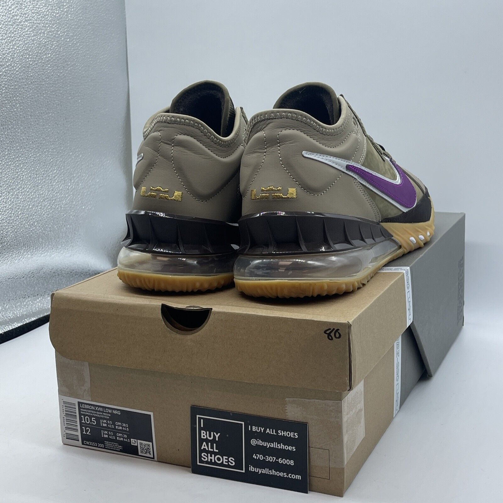 Size 10.5 - Nike atmos x LeBron 18 Low Viotech Brown Suede Leather (CW3153-200)