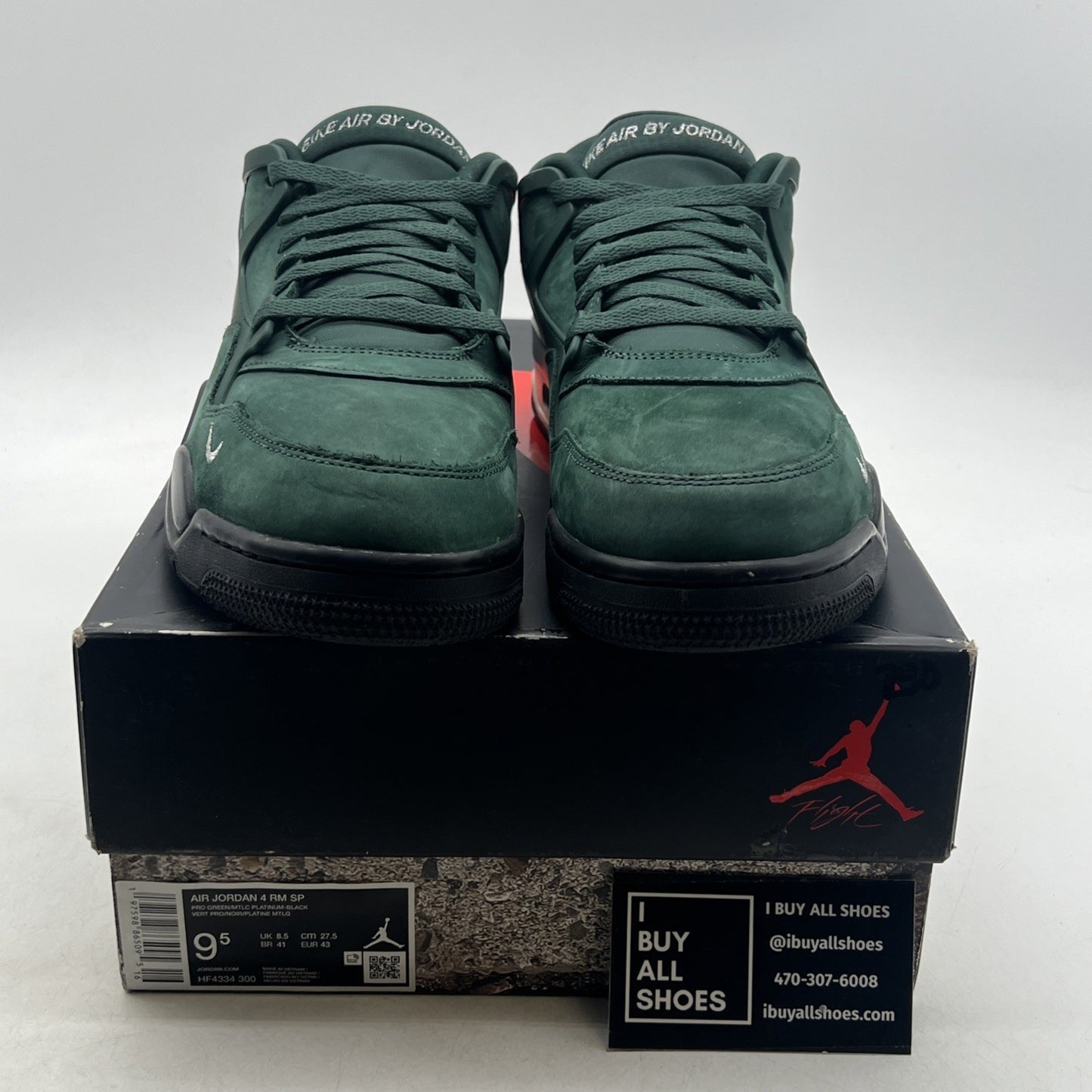 Size 9.5 - Nigel Sylvester x Air Jordan 4 RM SP Fence Green (HF4334-300)