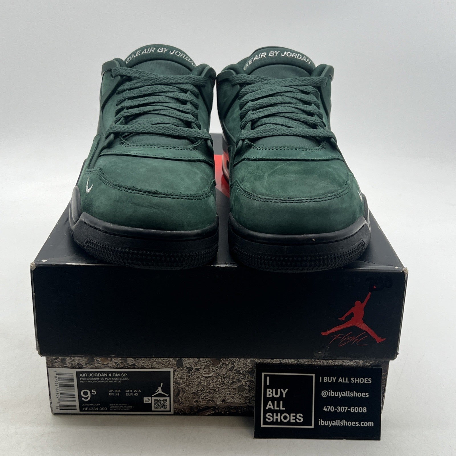 Size 9.5 - Nigel Sylvester x Air Jordan 4 RM SP Fence Green (HF4334-300)