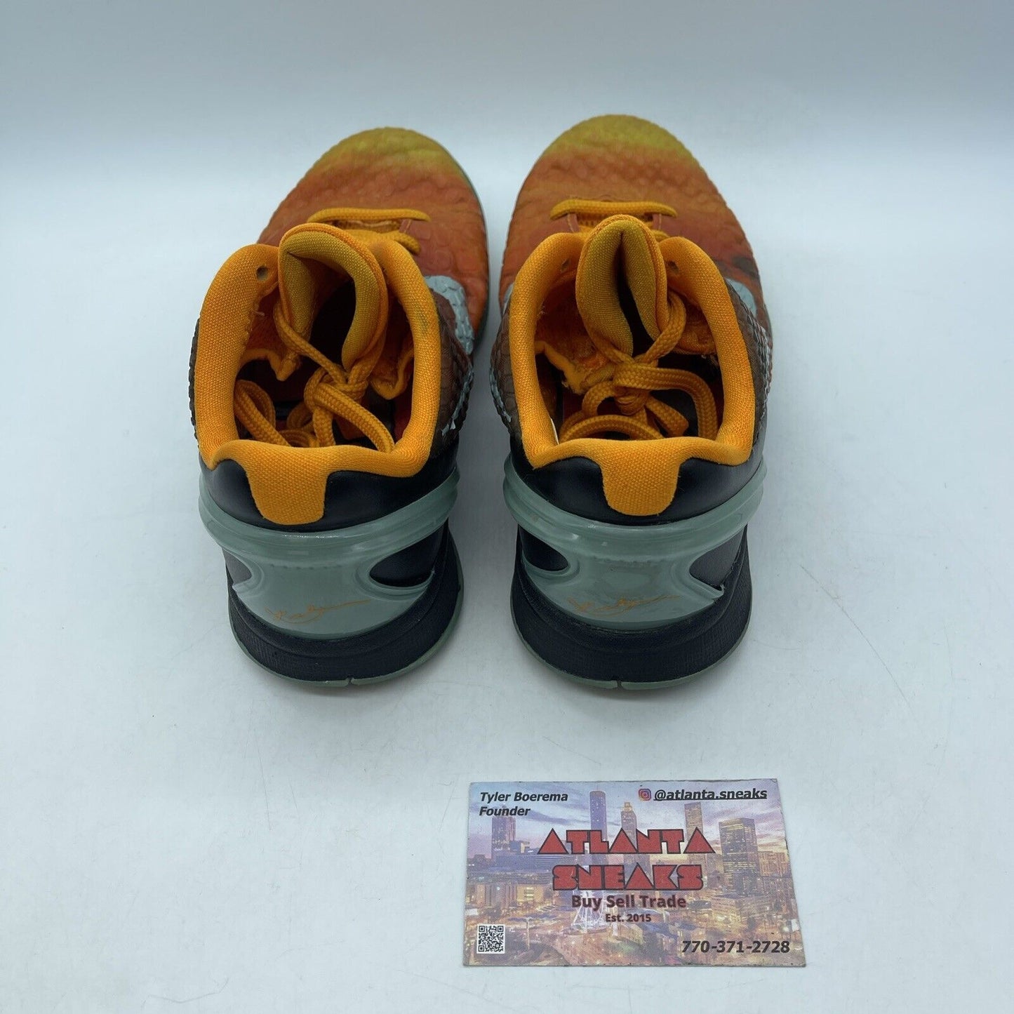 Size 4Y -Kobe 6 GS all Star Orange County Orange Black Yellow Black (429913-800)