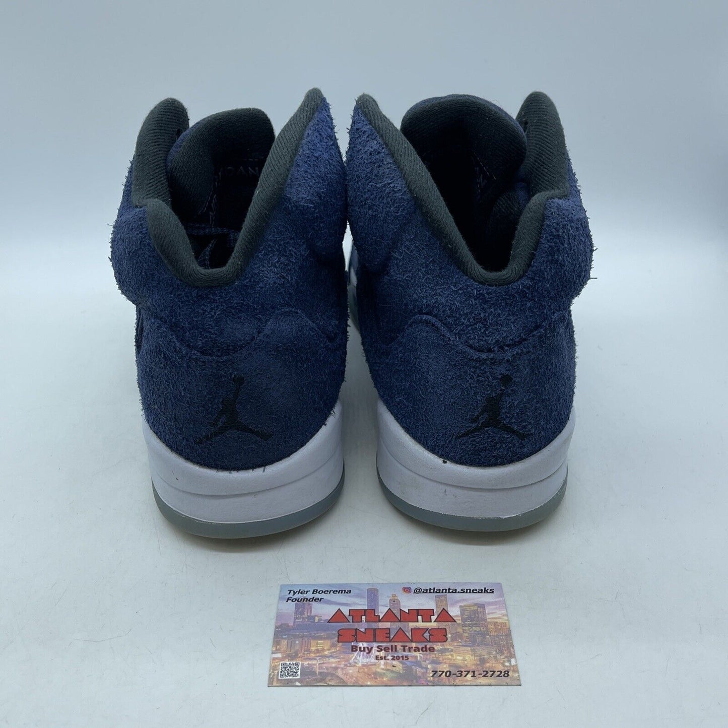 Size 11.5 - Air Jordan 5 Retro SE Midnight Navy Grey Suede Leather (FD6812-400)