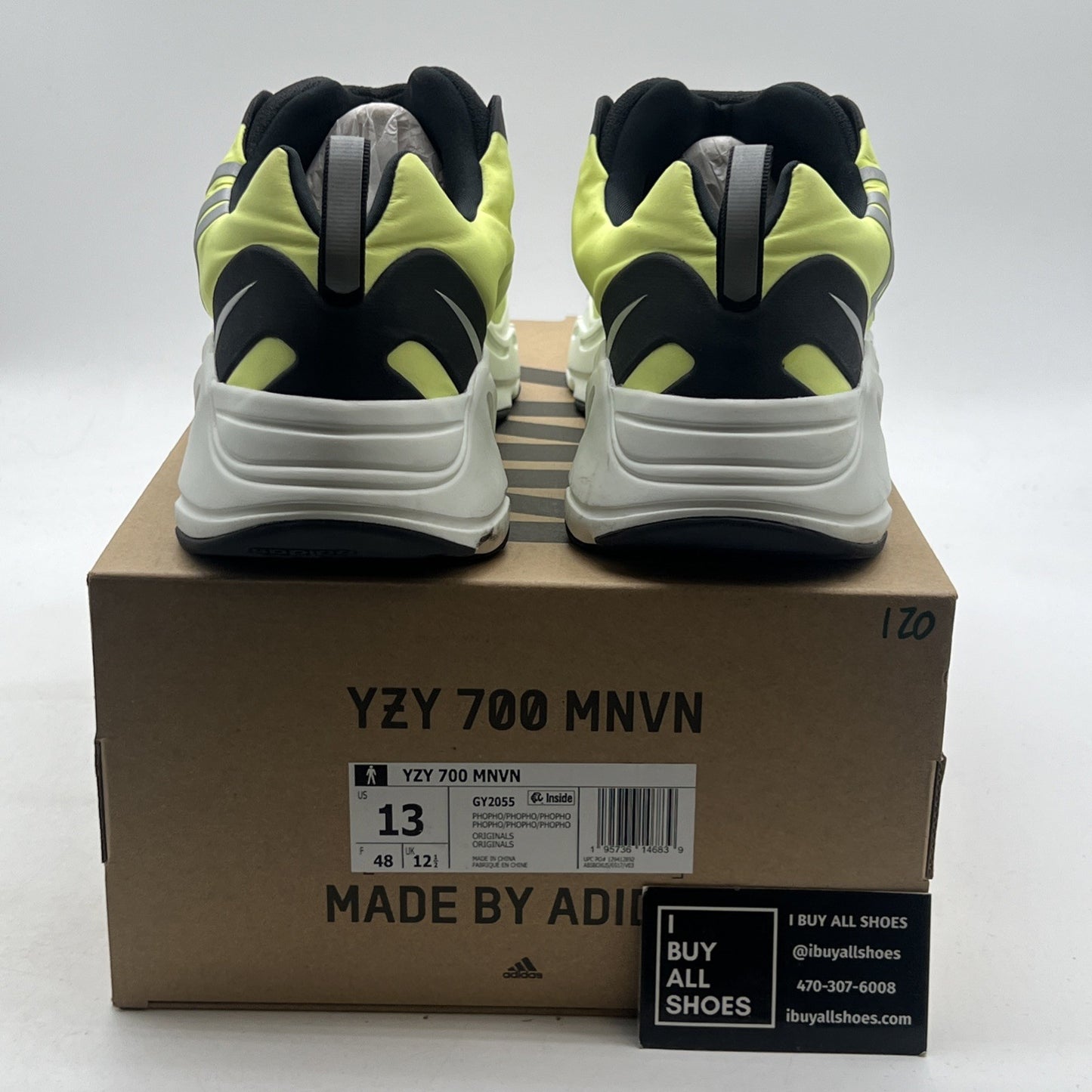 Size 13 - adidas Yeezy Boost 700 MNVN Laceless Phosphor (GY2055)