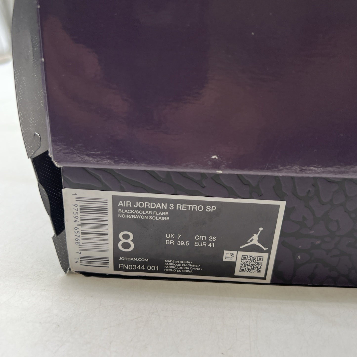 Size 8 - J. Balvin x Air Jordan 3 Retro Rio (FN0344-001)
