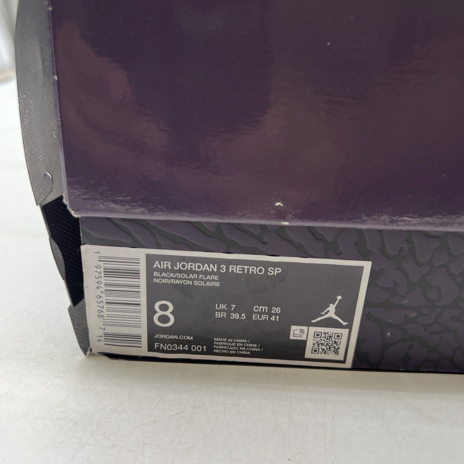 Size 8 - J. Balvin x Air Jordan 3 Retro Rio (FN0344-001)