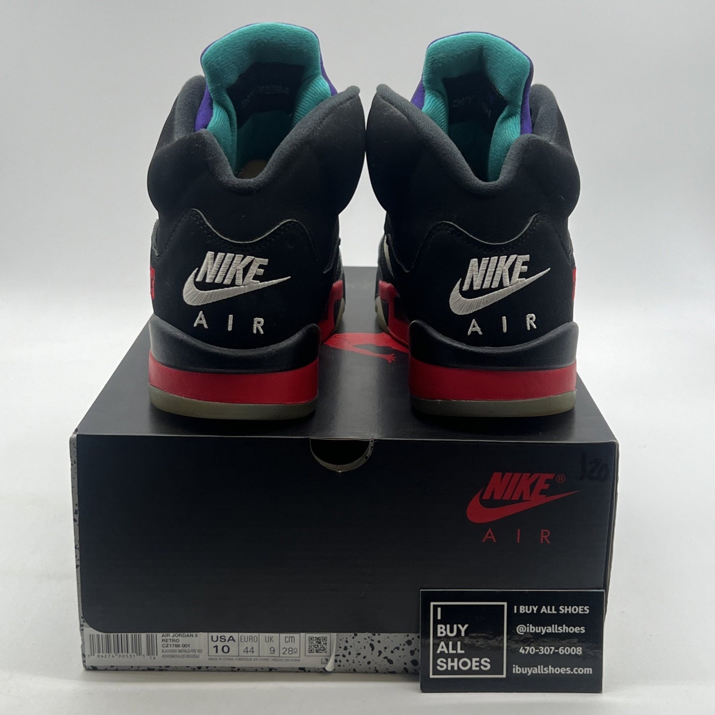 Size 10 - Air Jordan 5 Retro Top 3 Black 2020 (CZ1786-001)