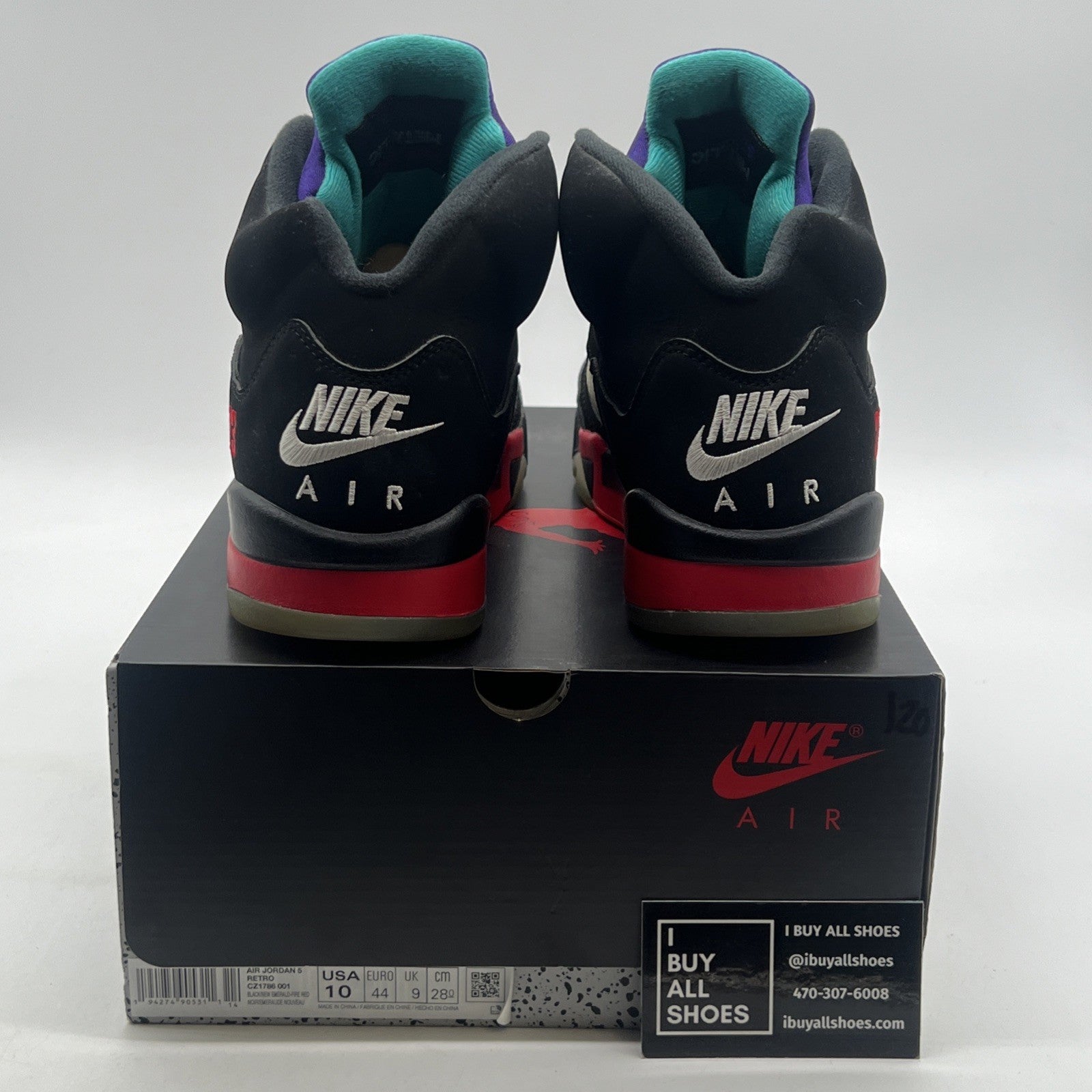 Size 10 - Air Jordan 5 Retro Top 3 Black 2020 (CZ1786-001)