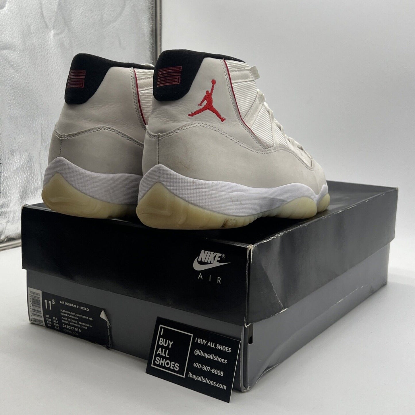 Size 11.5 - Air Jordan 11 Retro Platinum Tint (378037-016)