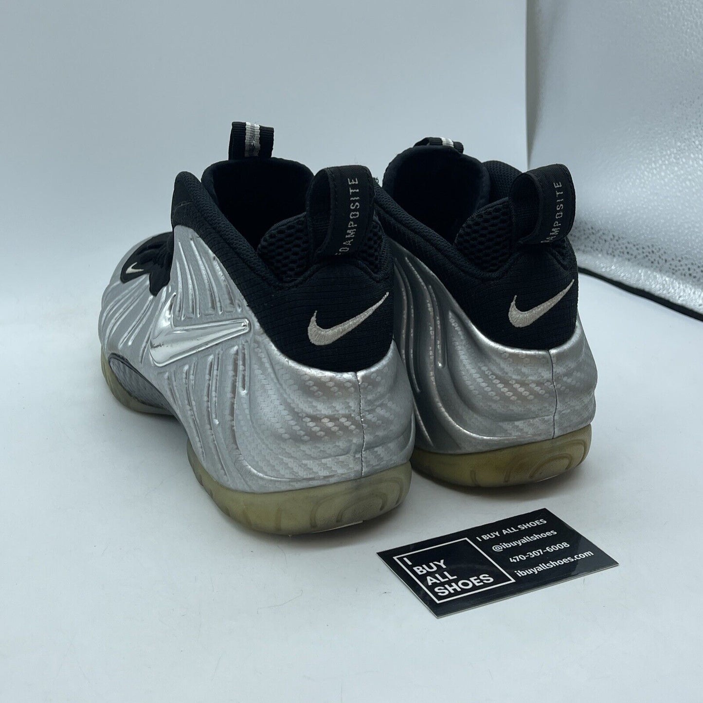 Size 11.5 - Nike Air Foamposite Pro ‘Silver Surfer’ Silver Black (616750-004)