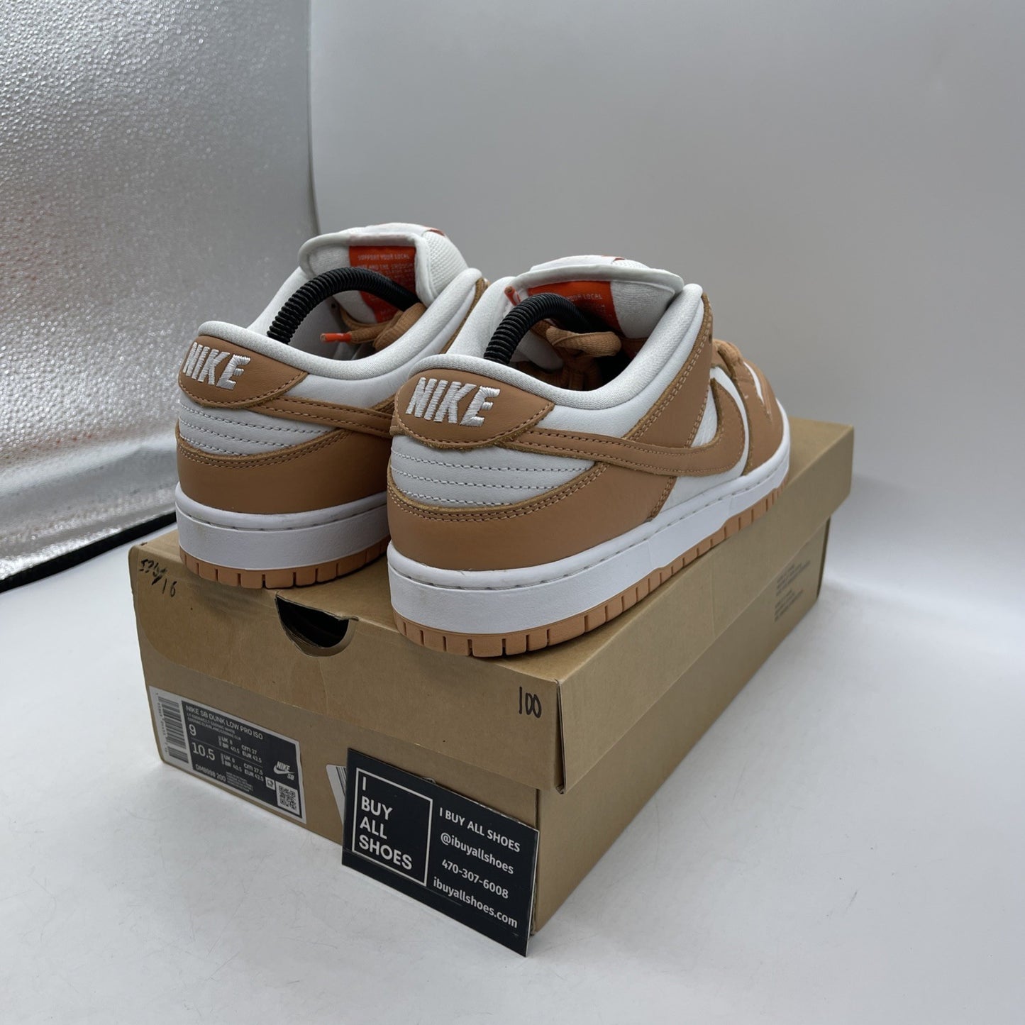 Size 9 - Nike Dunk Pro ISO SB Low Light Cognac