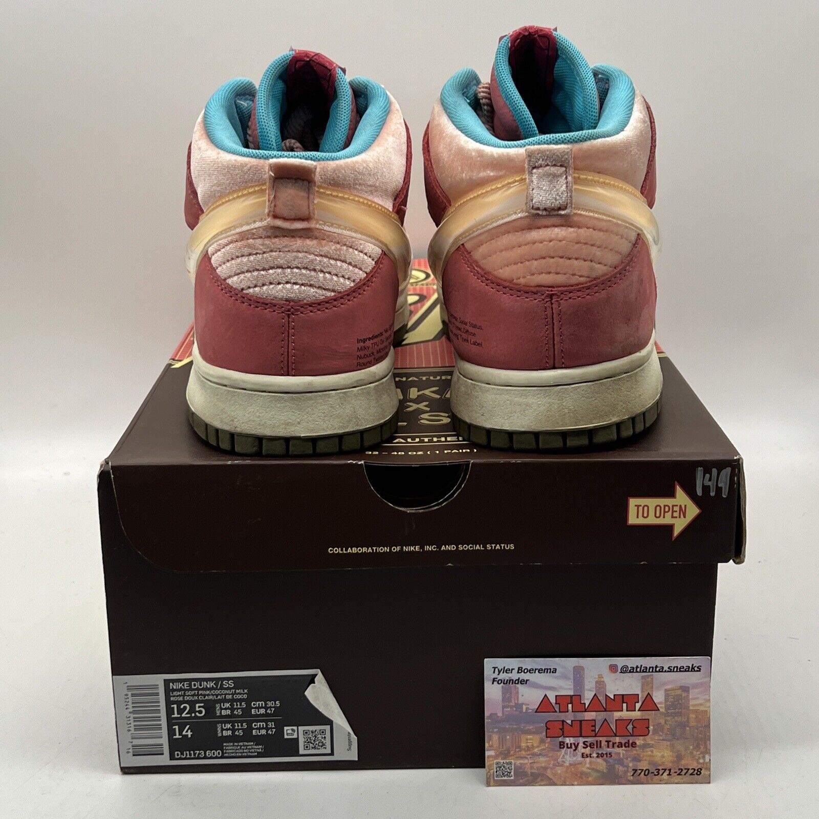 Size 12.5 - Nike Social Status x Dunk Mid Strawberry Milk (DJ1173-600)