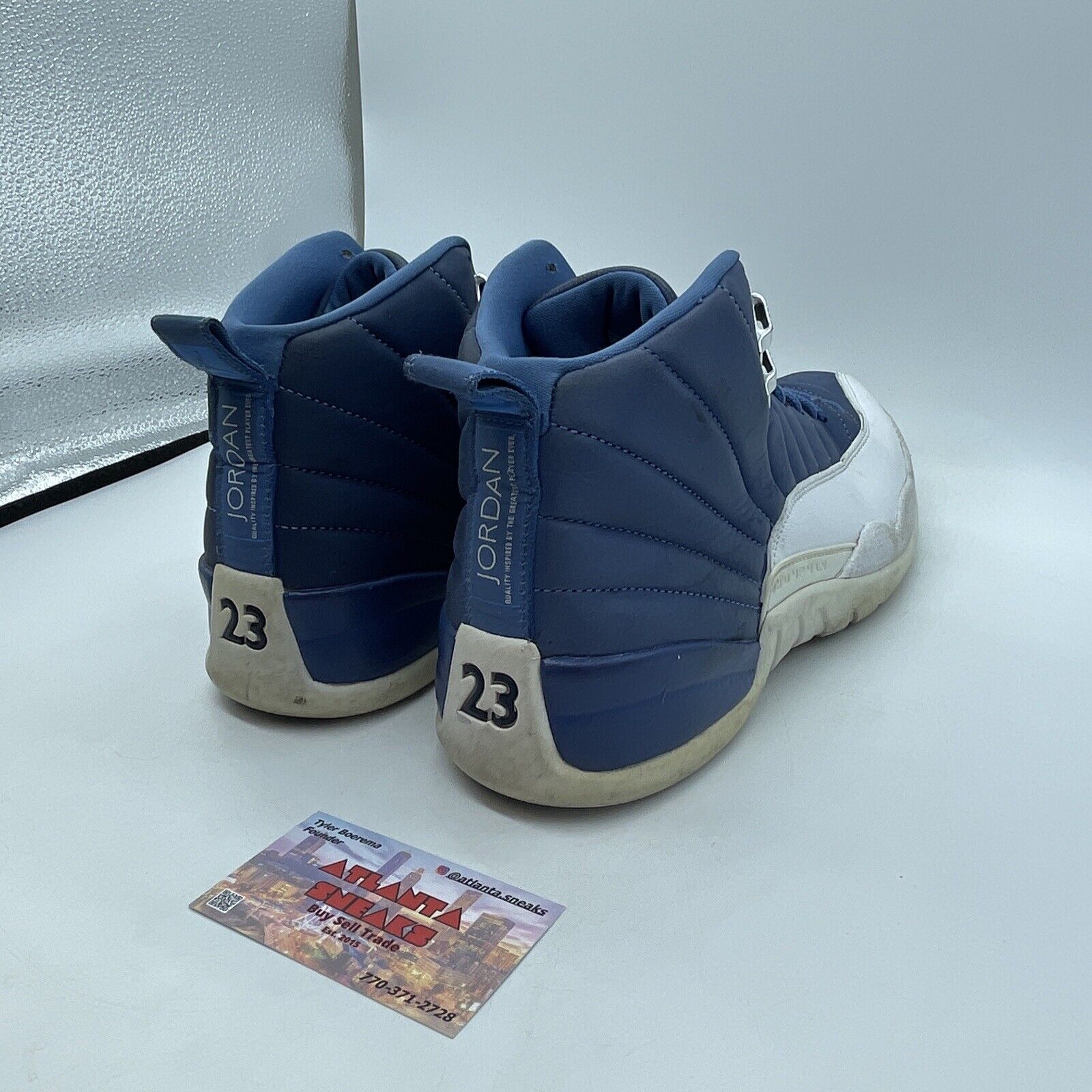 Size 11 - Jordan 12 Retro Indigo 2020 Blue White Silver Leather (130690-404)