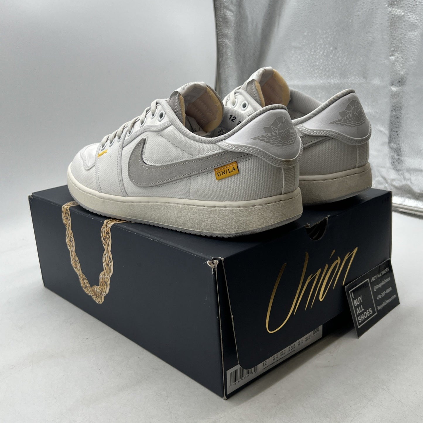 Size 12 - Jordan 1 KO x Union LA Low White Neutral Grey (DO8912-101)