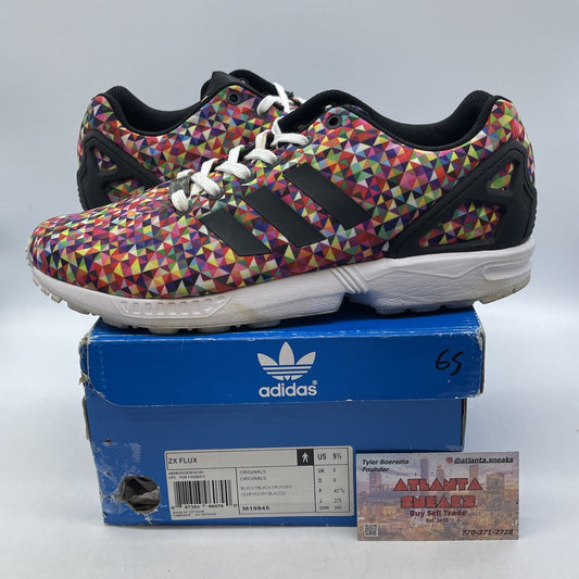 Size 9.5 - adidas ZX Flux Prism Black Pink White Purple Suede Leather (M19845)