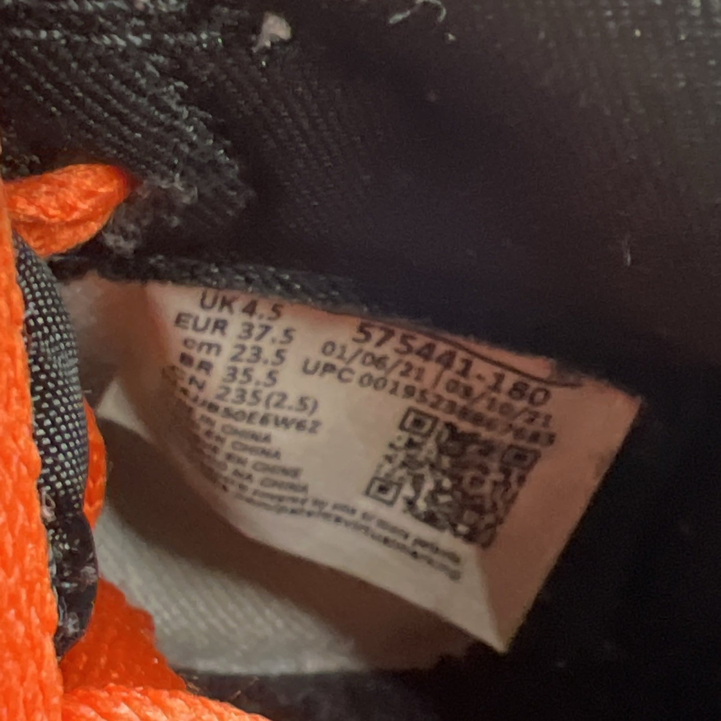 Size 5.5 - Air Jordan 1 Retro High Electro Orange (555088-180)