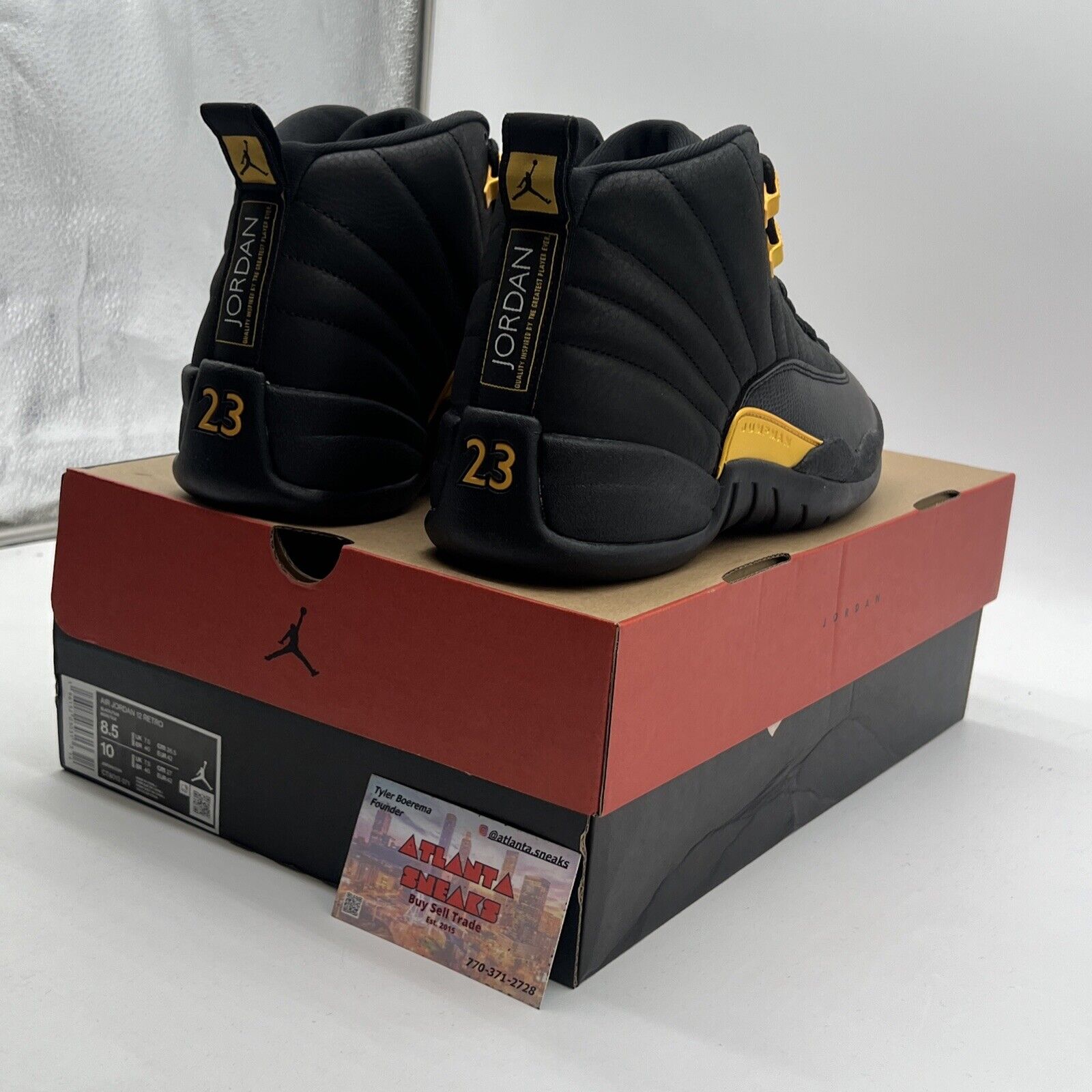 Size 8.5 - Air Jordan 12 Retro Mid Black Taxi (CT8013-071)