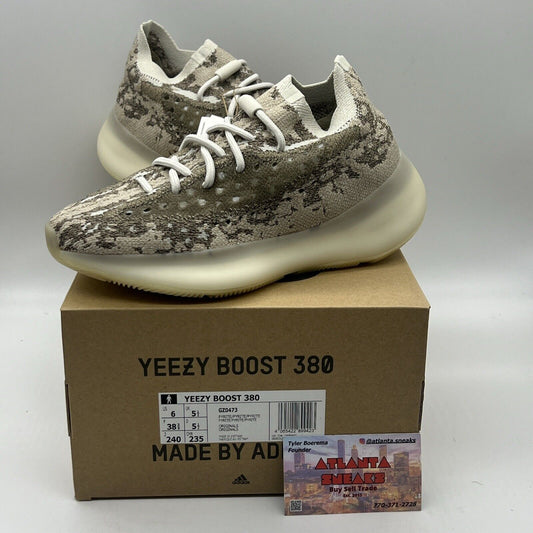 Size 6 - adidas Yeezy Boost 380 Pyrite Brand New Og All White DS Sneakers