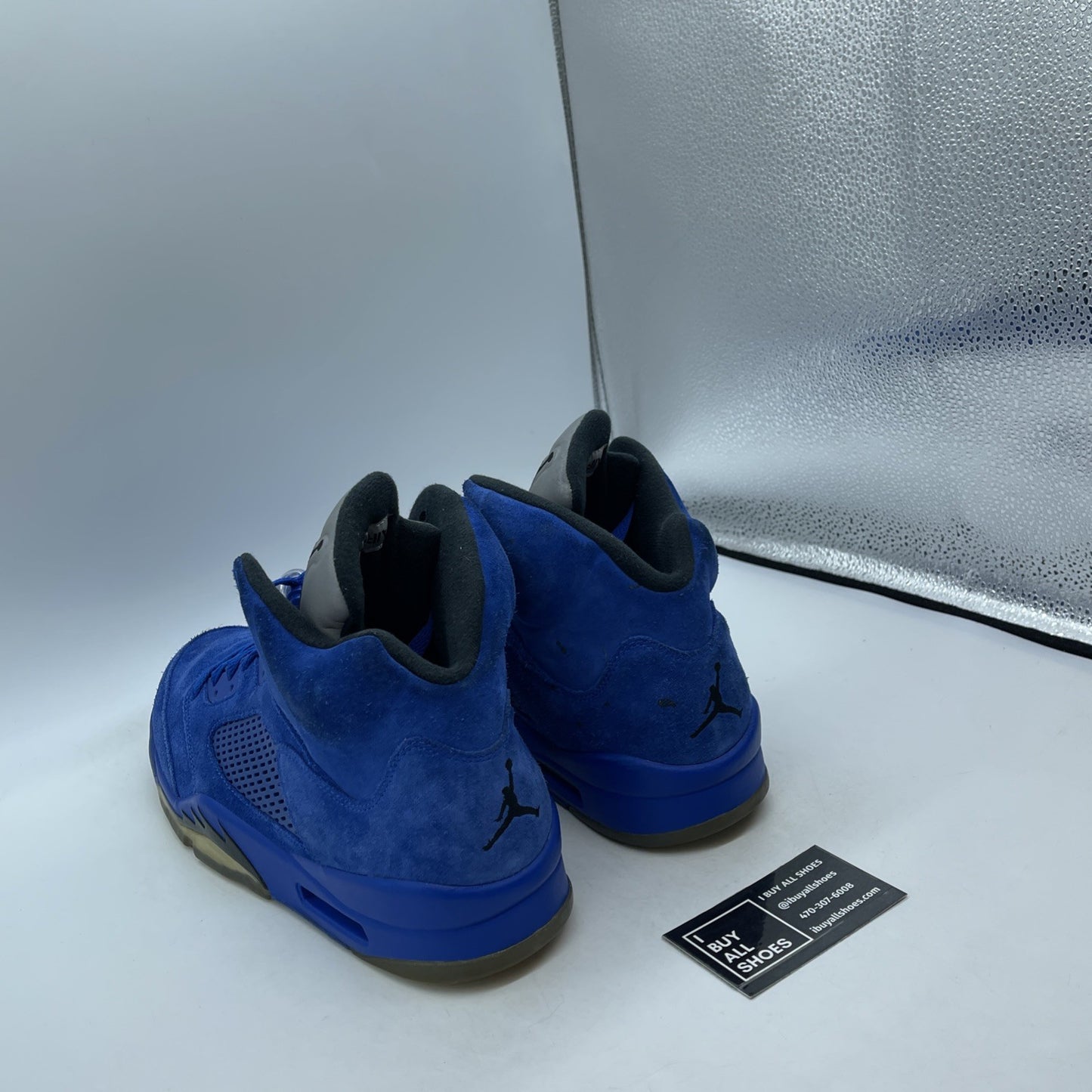 Size 12 - Air Jordan 5 Retro Blue Suede Black (136027-401)