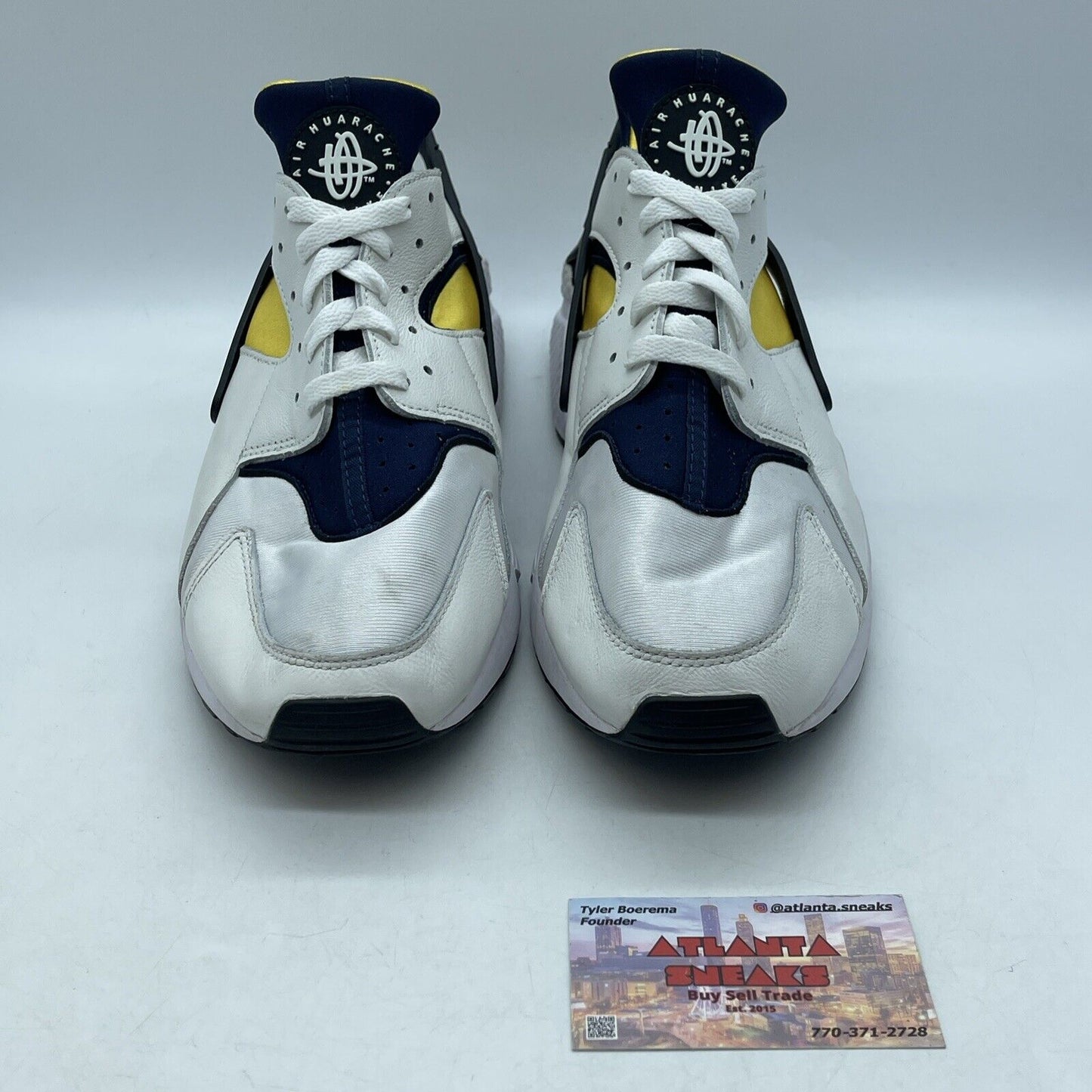 Size 13 - Nike Air Huarache Michigan Navy Yellow White (DD1068-107)