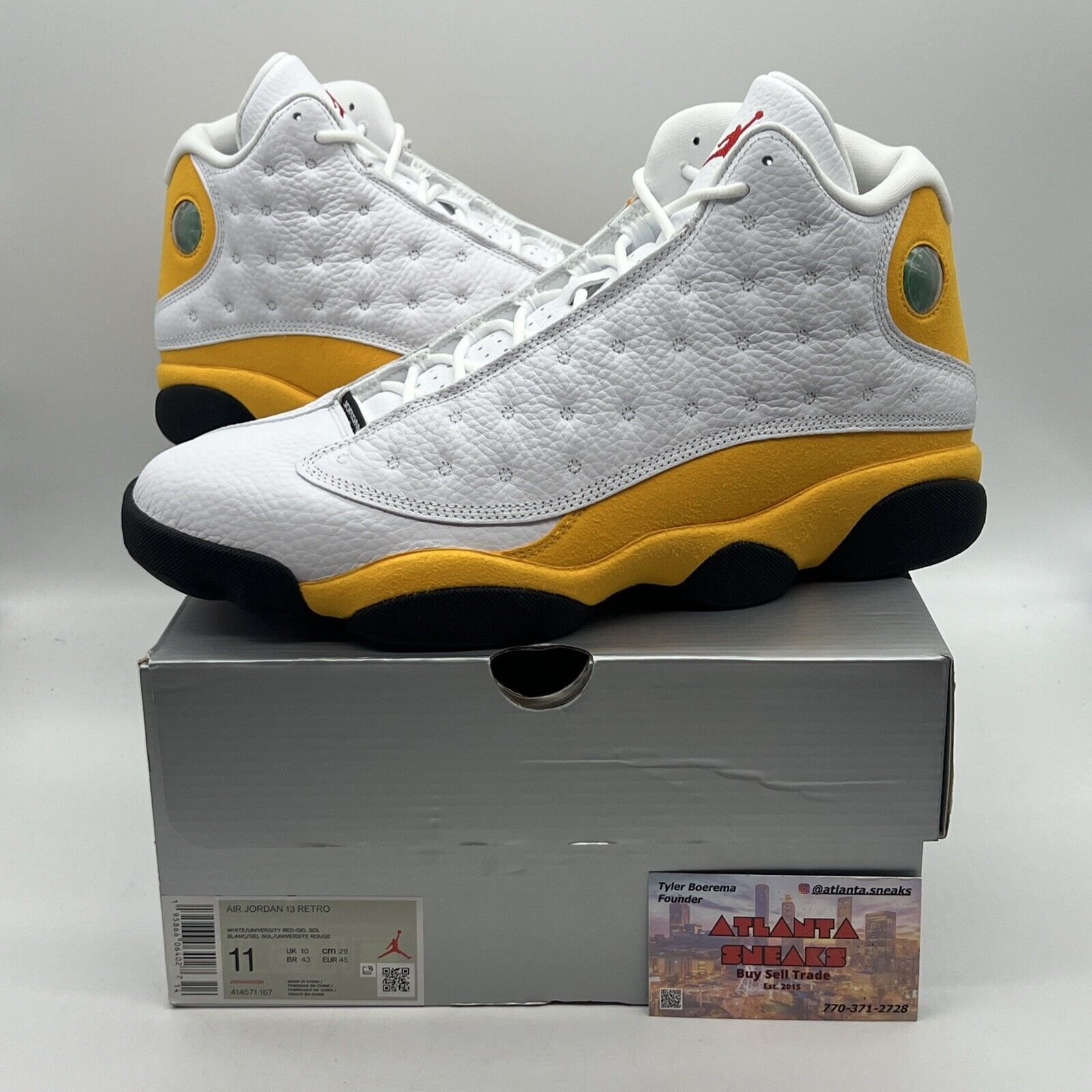 Size 11 - Jordan 13 Del Sol 2022 Brand New Og All White Yellow