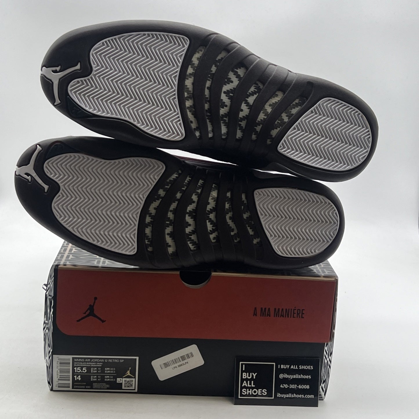Size 15.5 - Air Jordan 12 Retro SP x A Ma Maniere Mid White W (DV6989-100)