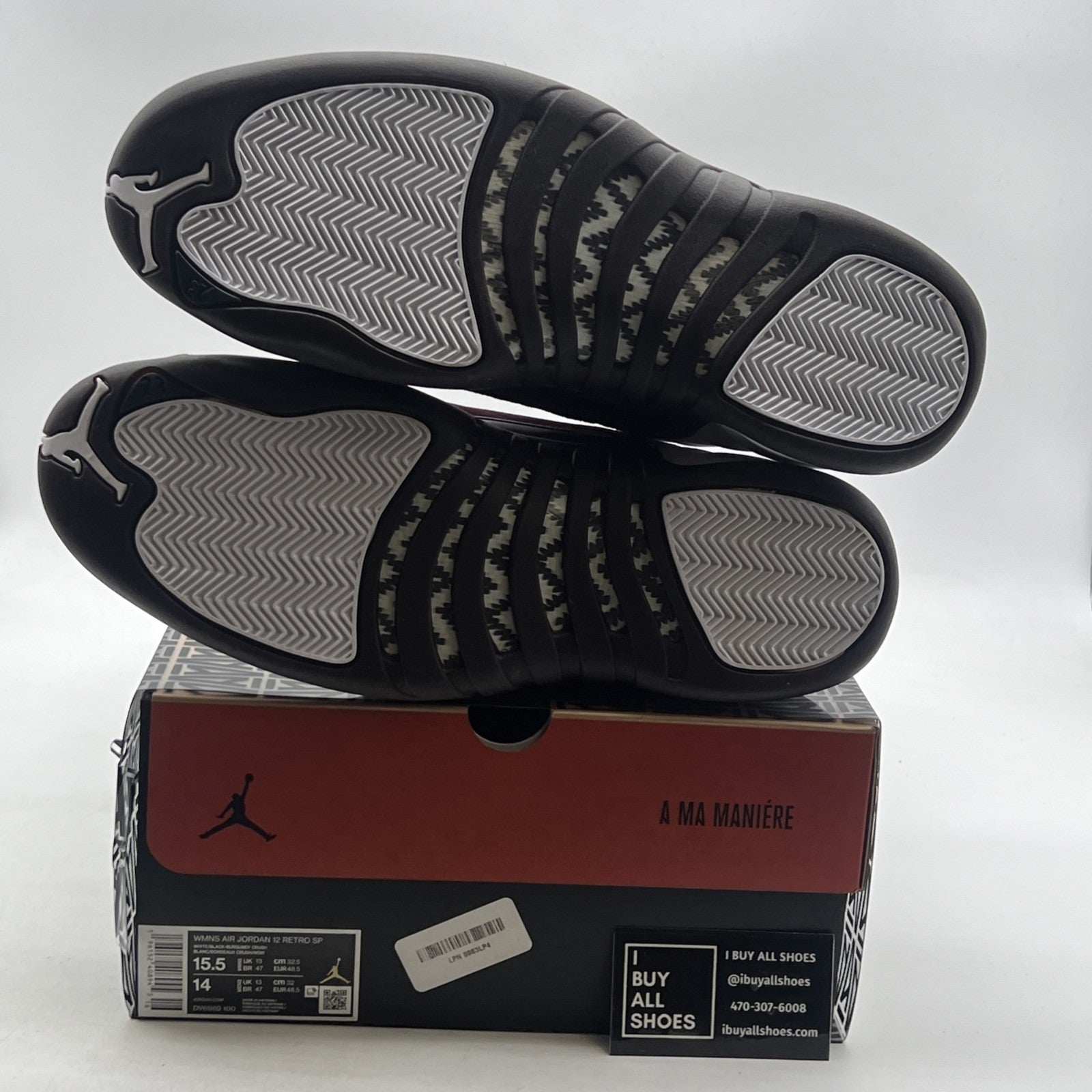 Size 15.5 - Air Jordan 12 Retro SP x A Ma Maniere Mid White W (DV6989-100)