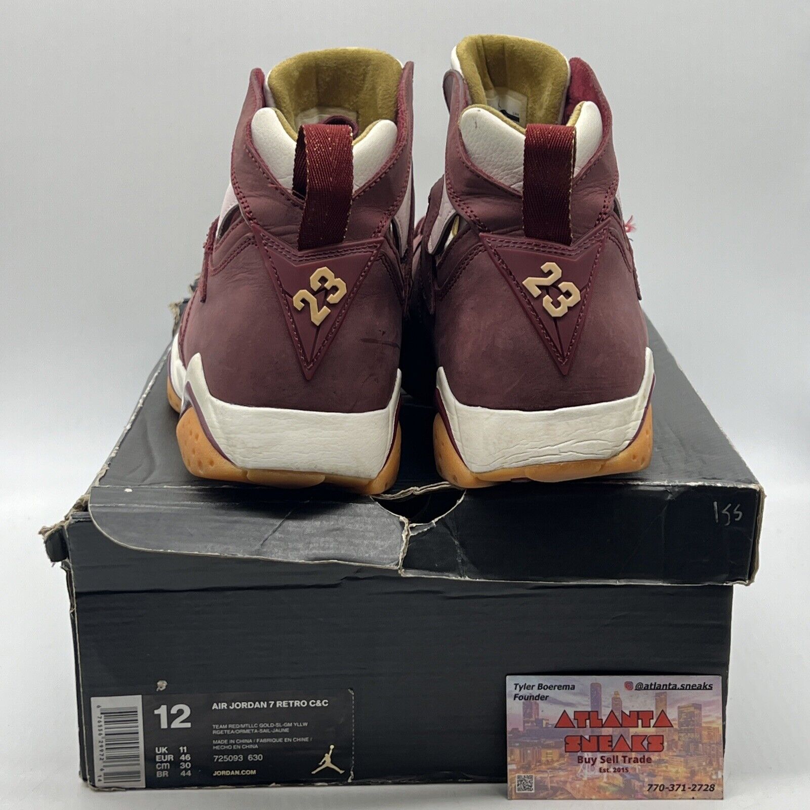 Size 12 - Air Jordan 7 Retro Cigar White Maroon Gum Gold (725093-630)