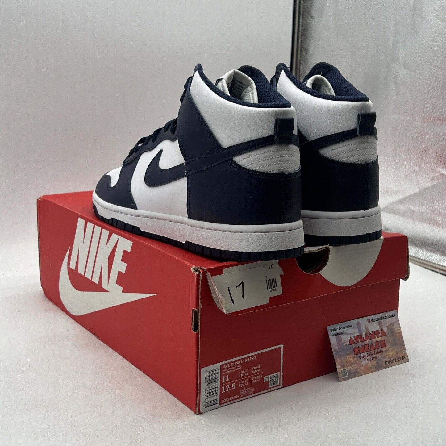 Size 11 - Nike Dunk High Midnight Navy White Navy (DD1399-104)