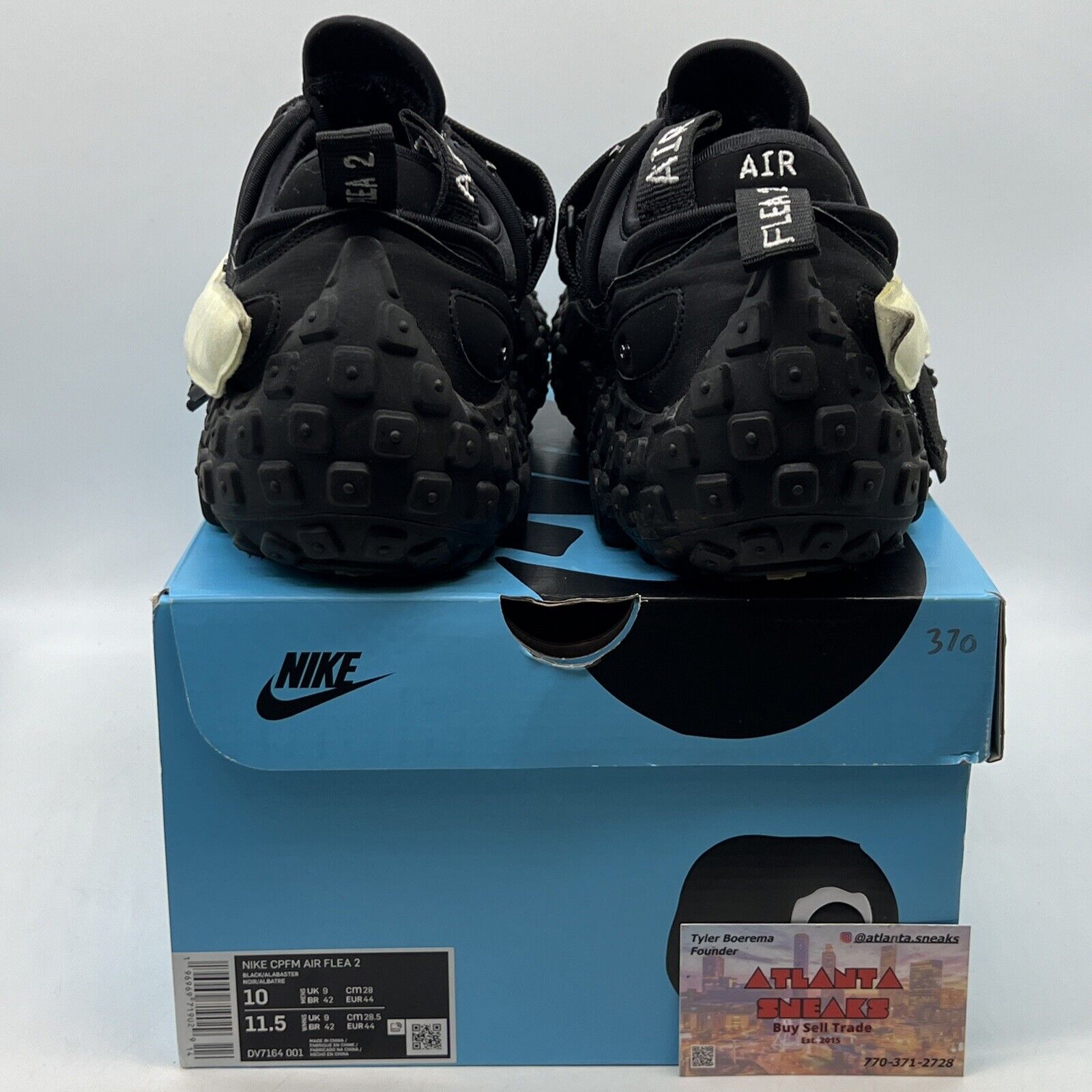 Size 10-Nike Air Flea 2 x Cactus Plant Flea Market Black Alabaster (DV7164-001)