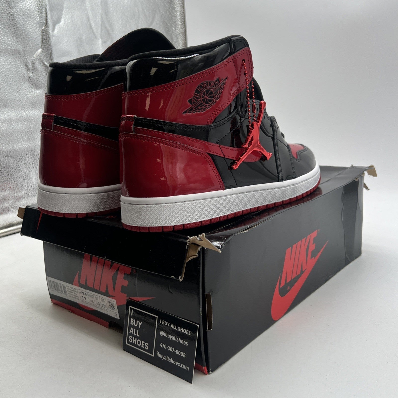 Size 11 - Air Jordan 1 Retro OG High Patent Bred (555088-063)