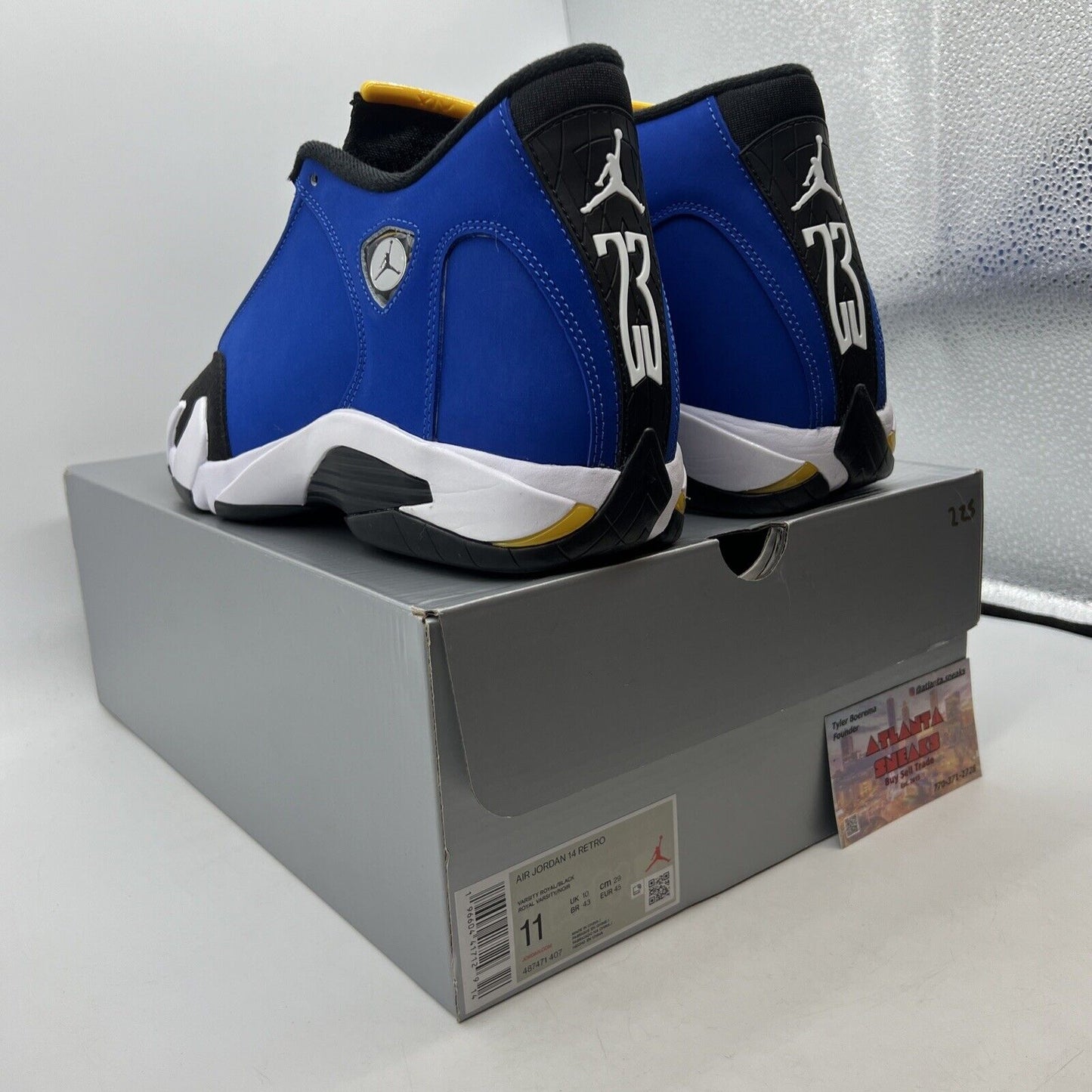 Size 11 - Air Jordan 14 Retro Laney White Black Suede (487471-407)