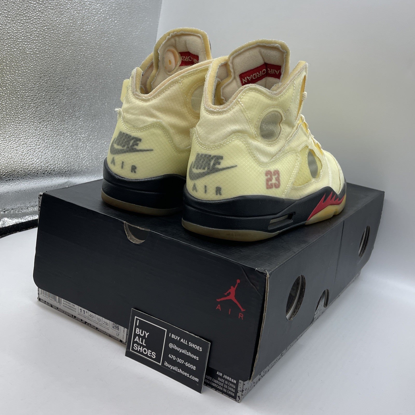 Size 11.5 - Air Jordan 5 SP x Off-White Mid Sail (DH8565-100)