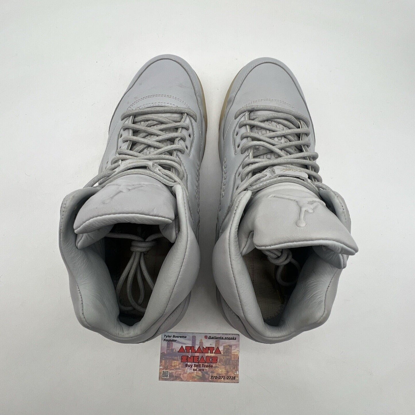 Size 11.5 - Air Jordan 5 Retro Premium Pure Platinum Leather (881432-003)