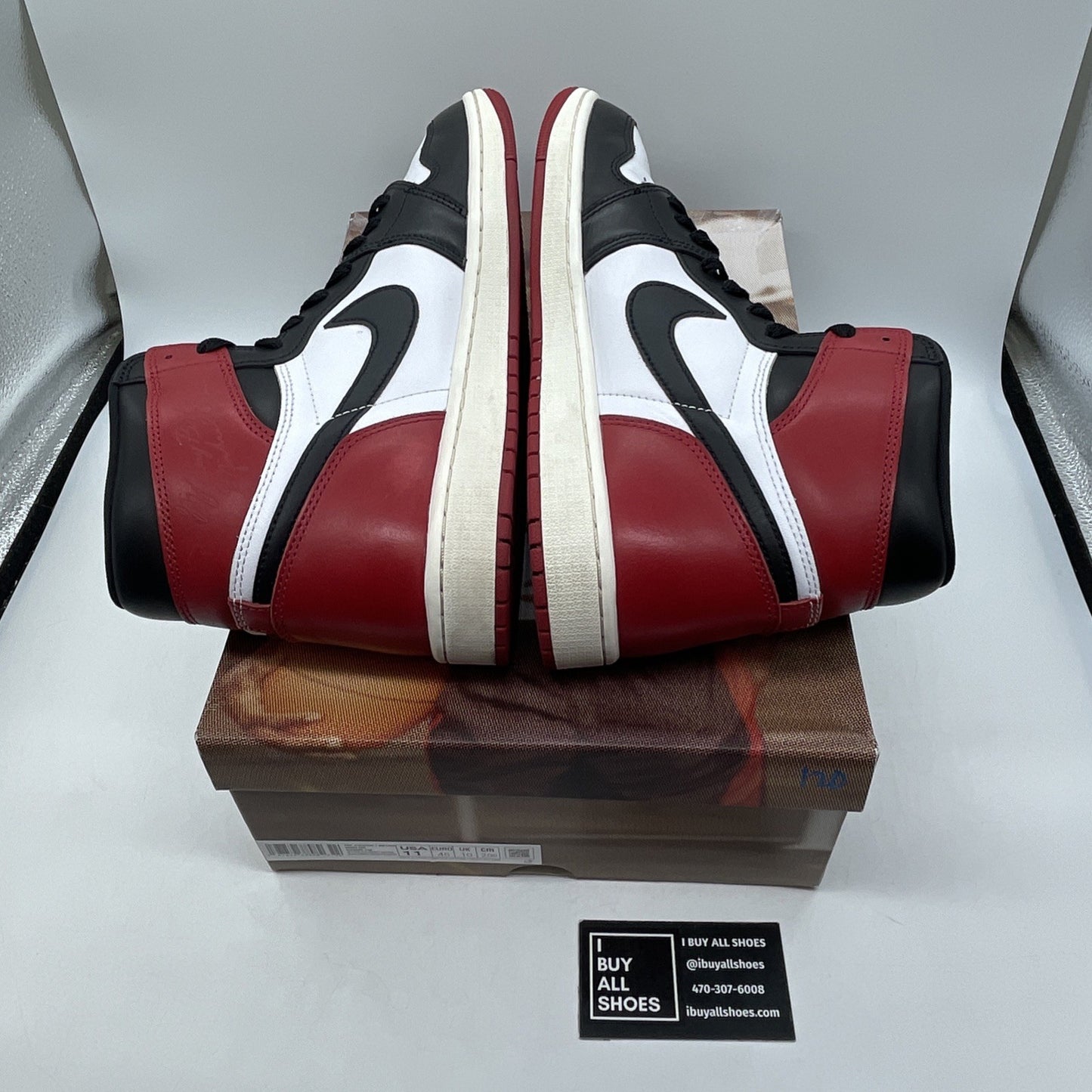 Size 11 - Air Jordan 1 Retro OG High Black Toe Reimagined Leather (DZ5485-106)