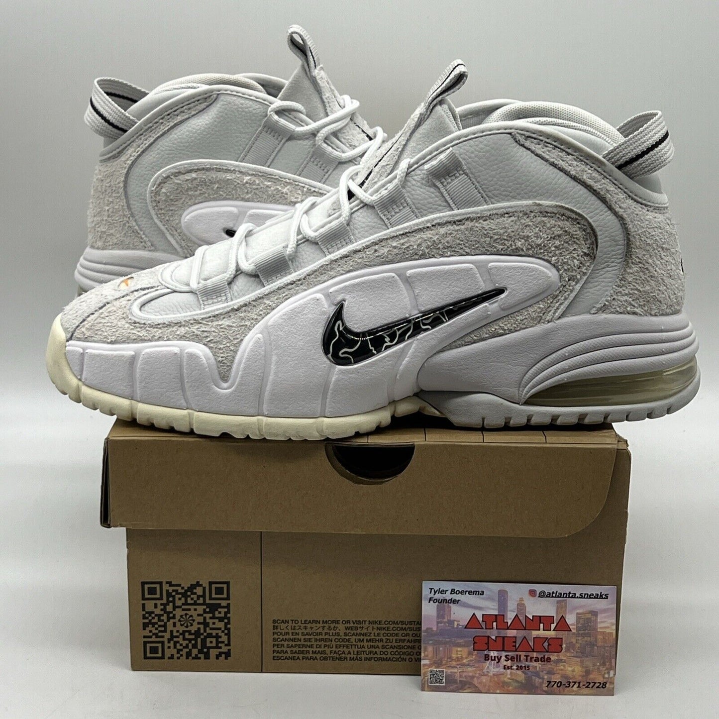 Size 10.5 - Nike Air Max Penny 1 Photon Dust Grey White Cream (DX5801-001)