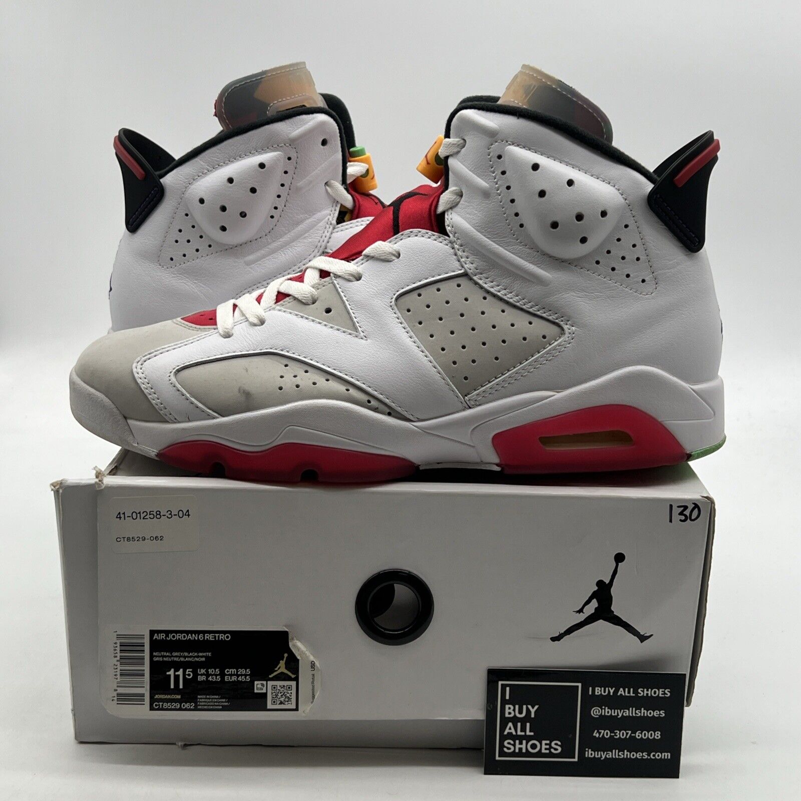 Size 11.5 - Air Jordan 6 Retro Hare (CT8529-062)