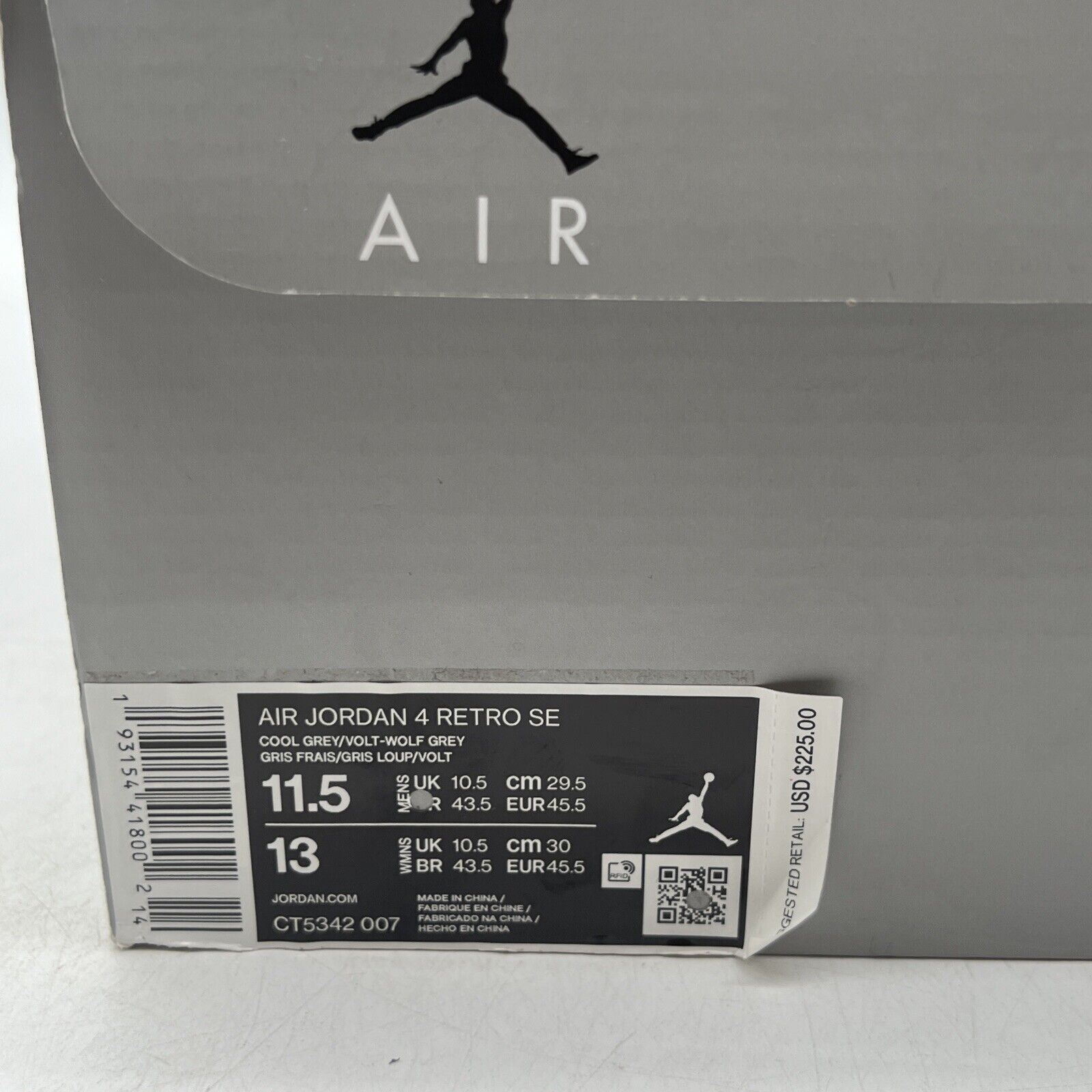 Size 11.5 - Jordan 4 Retro SE Mid Neon 95 Suede (CT5342-007)