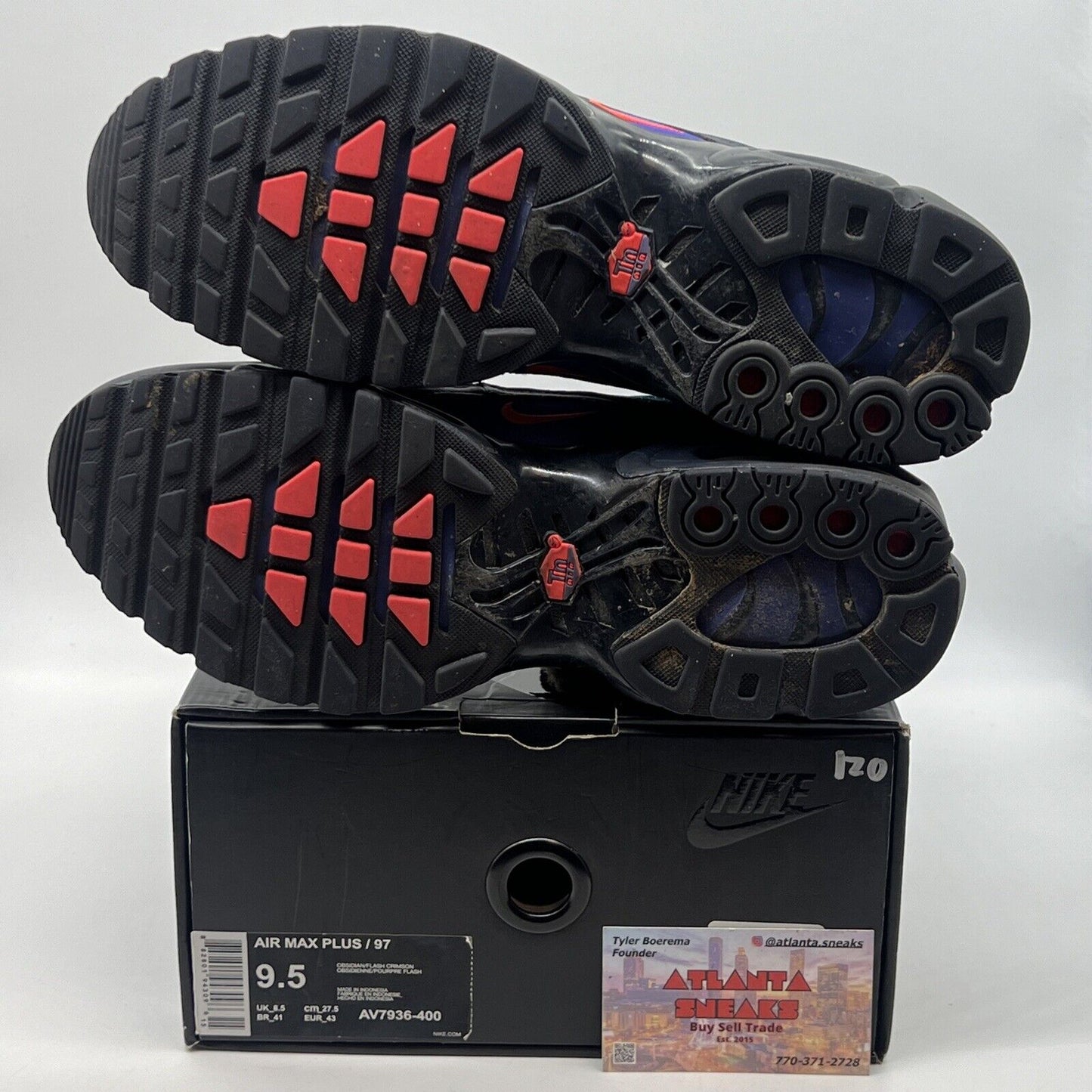 Size 9.5 - Nike Air Max Plus/97 Discover Your Air Aqua Navy (AV7936-400)