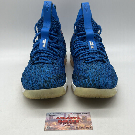 Size 10 - Nike LeBron 15 Hardwood Classics Blue White (897648-400)
