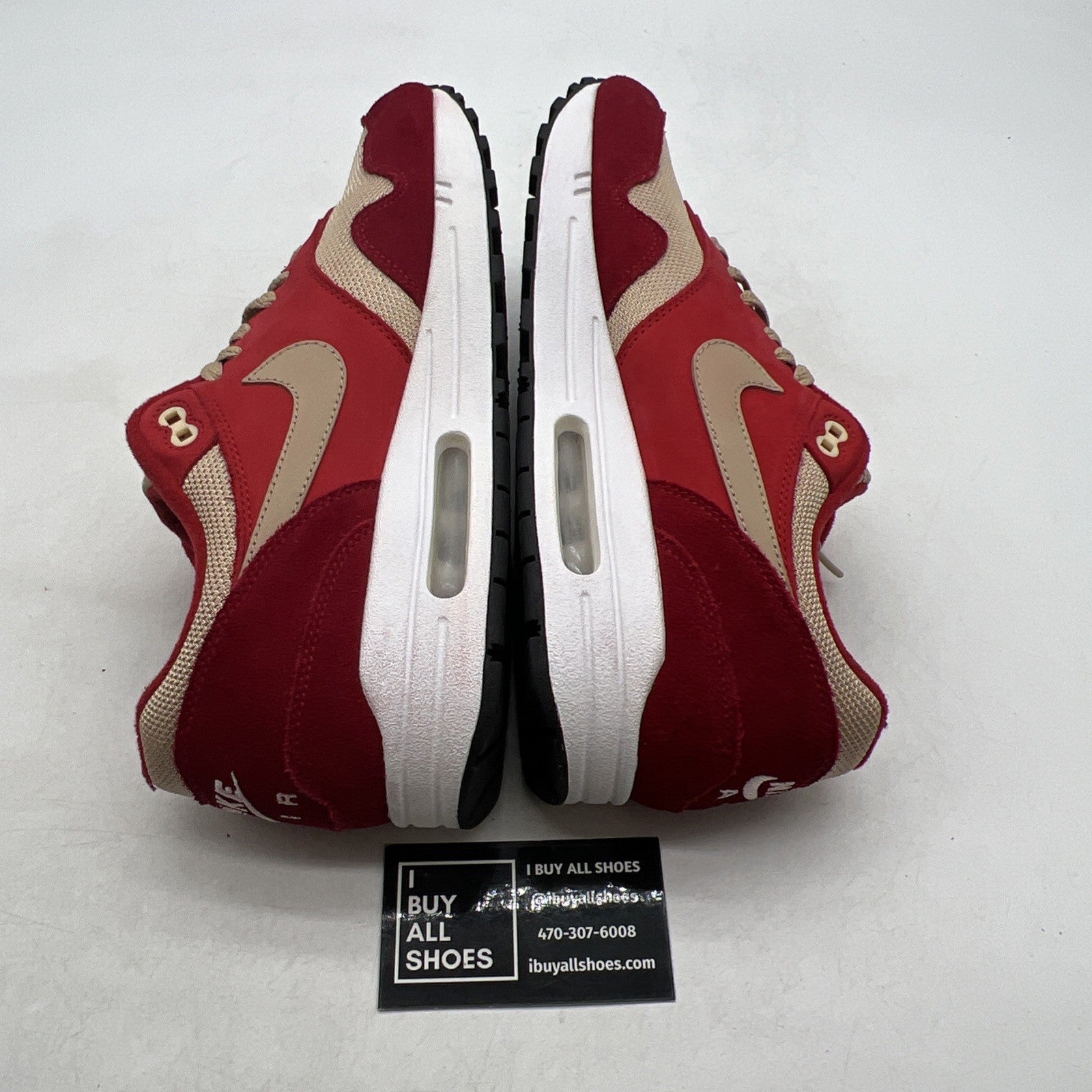 Size 9.5 - Nike Air Max 1 Premium Retro Red Curry (908366-600)