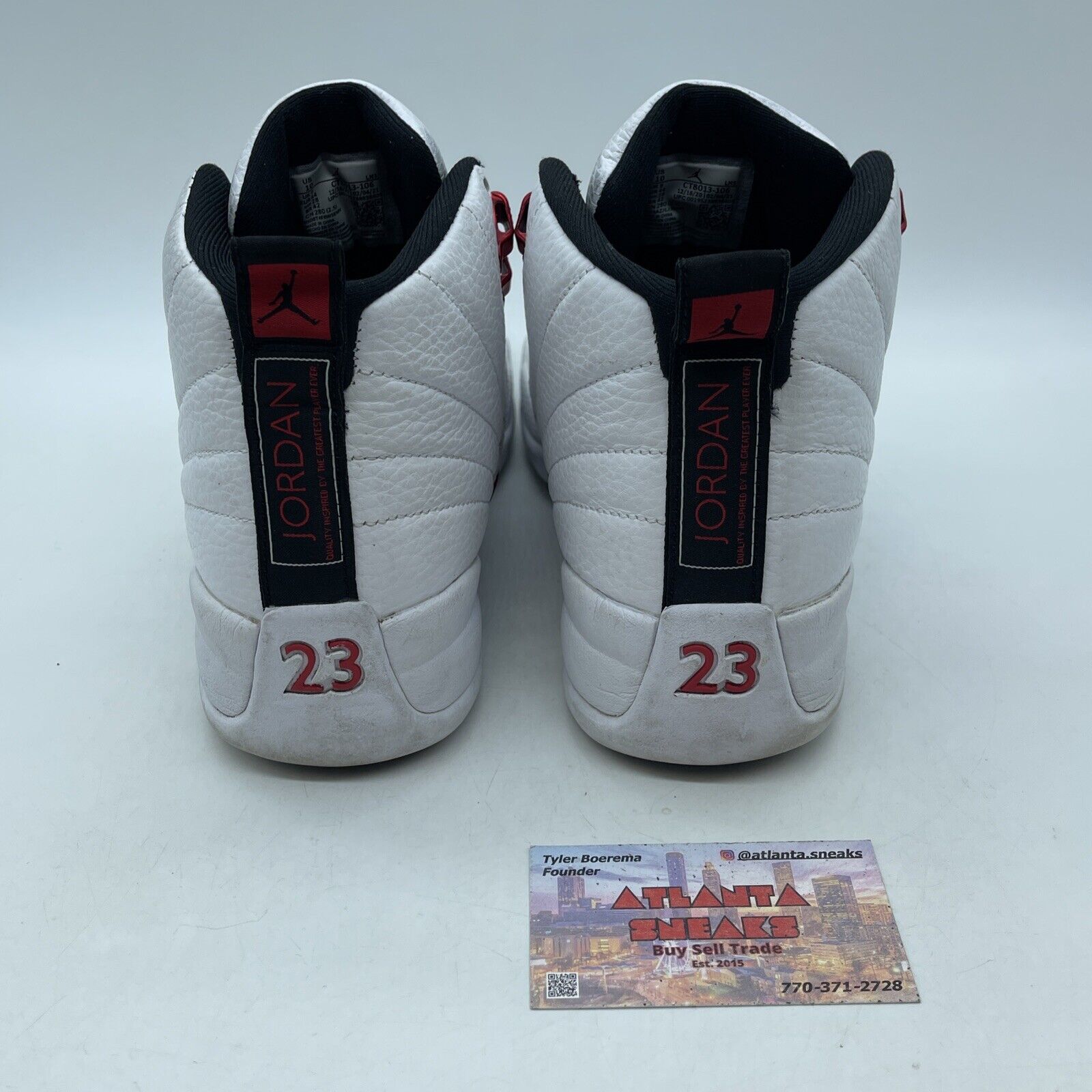 Size 10 - Air Jordan 12 Retro Twist Red Black White Leather (CT8013-106)