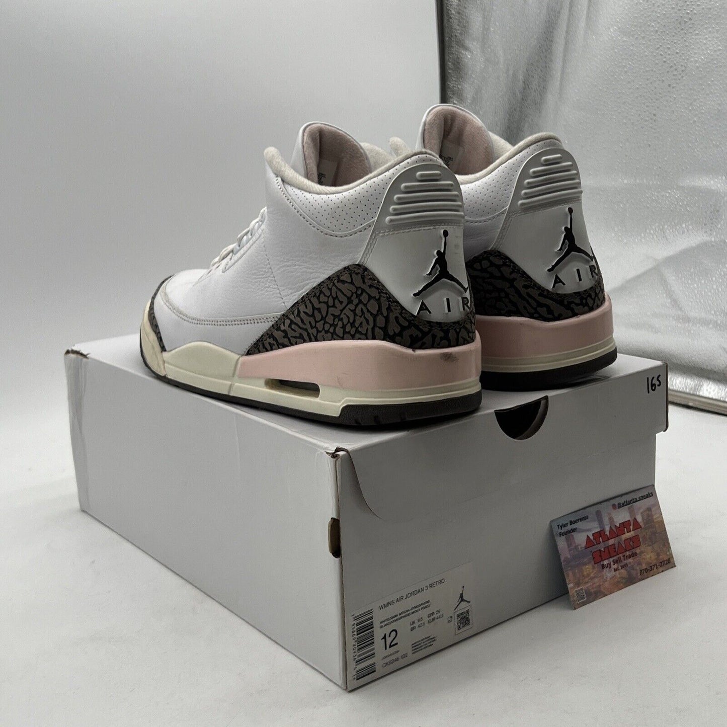 Size 12W - Air Jordan 3 Retro Neapolitan Mocha Pink White Brown (CK9246-102)