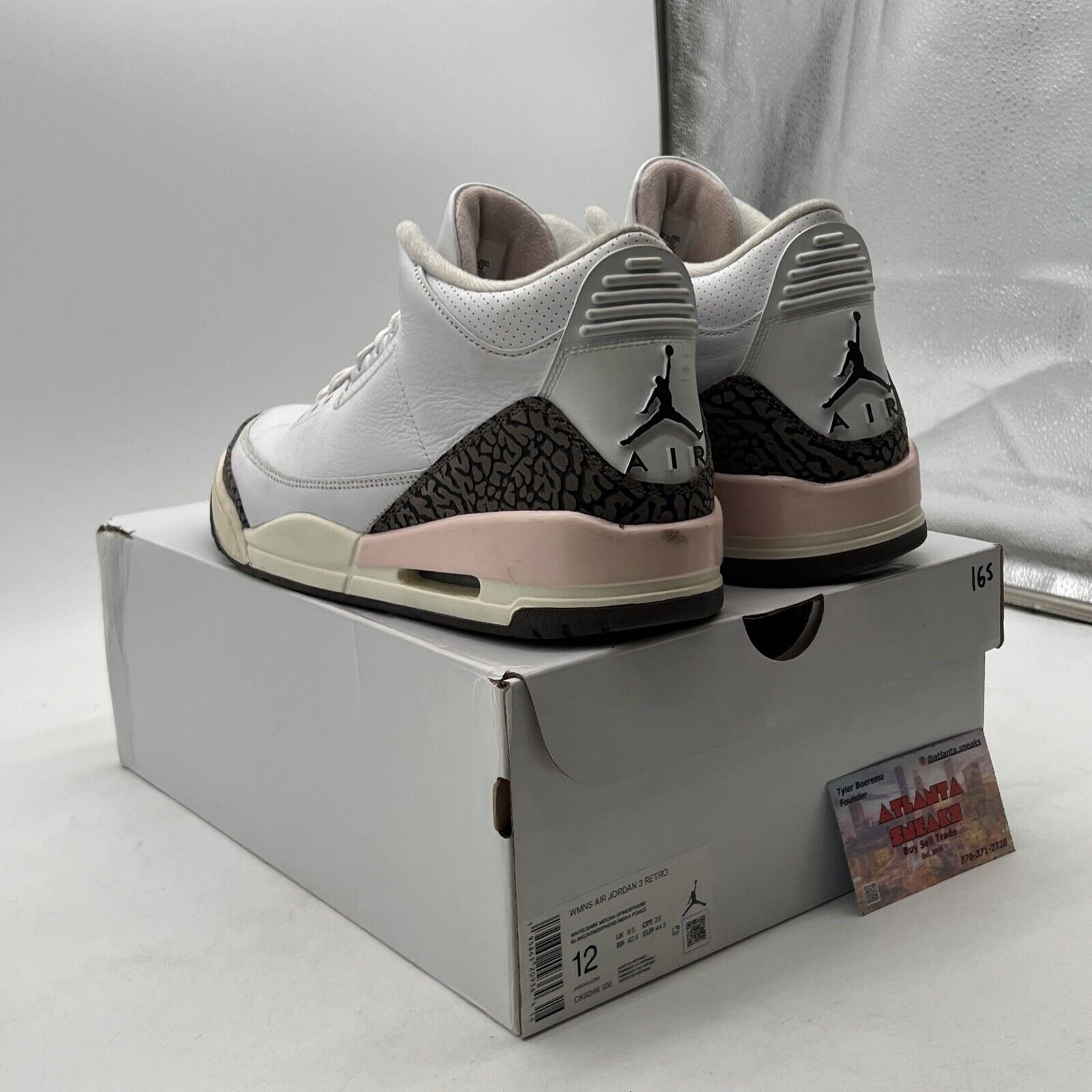 Size 12W - Air Jordan 3 Retro Neapolitan Mocha Pink White Brown (CK9246-102)