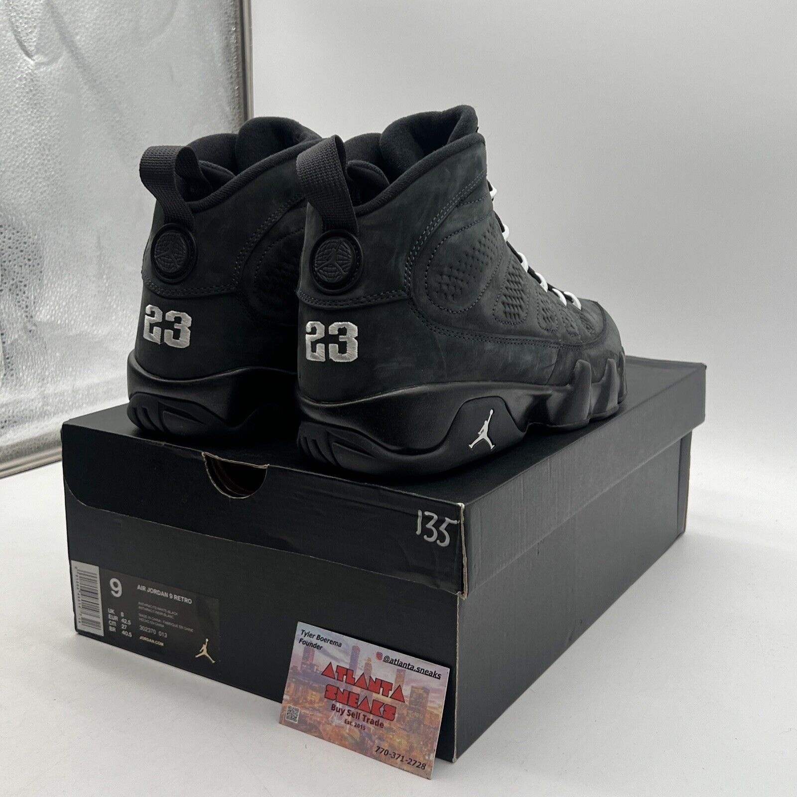 Size 9 - Air Jordan 9 Retro Anthracite Suede Grey (302370-013)