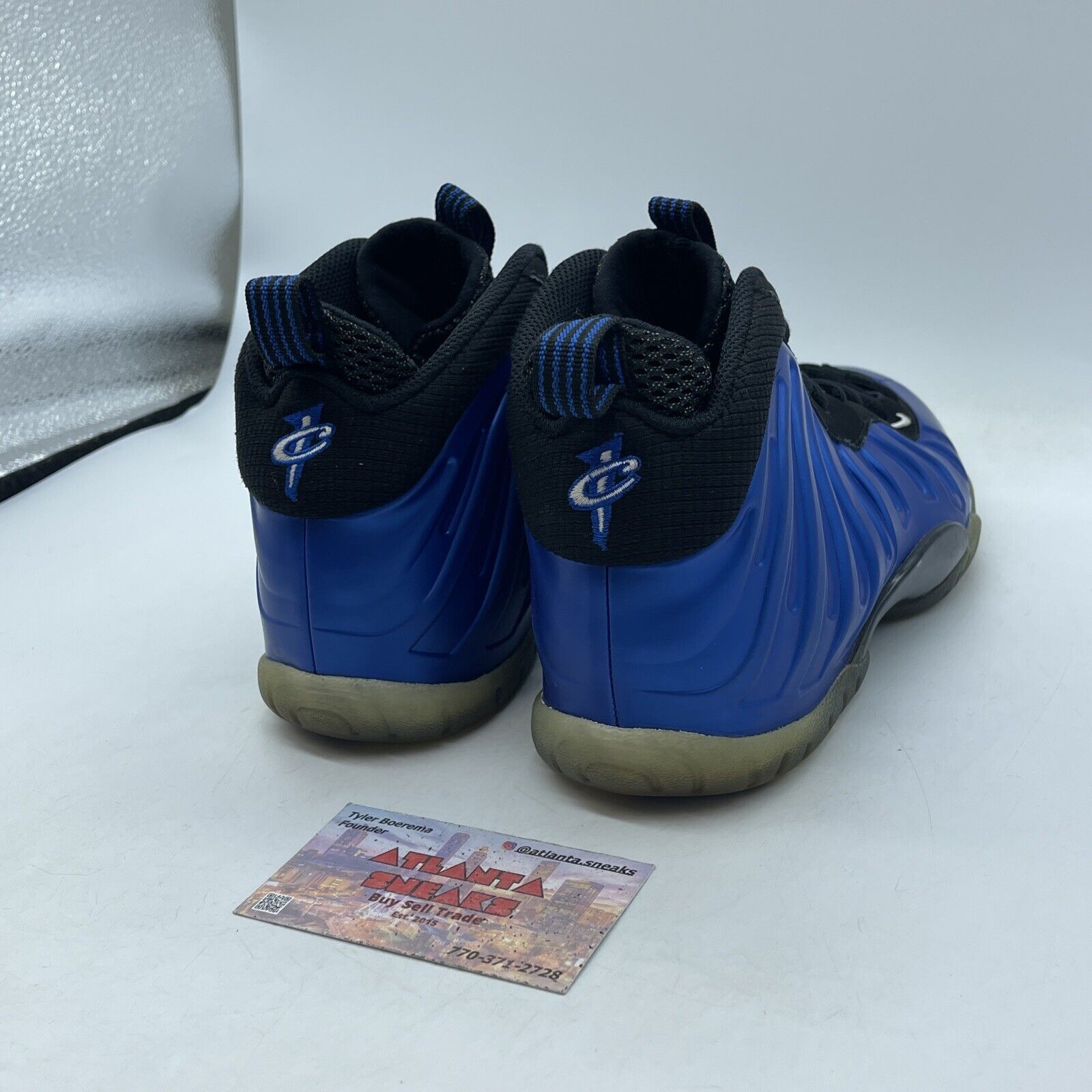 Size 5.5Y(GS) - Nike Little Posite One XX Mid Royal Black Suede Blue (898061-500