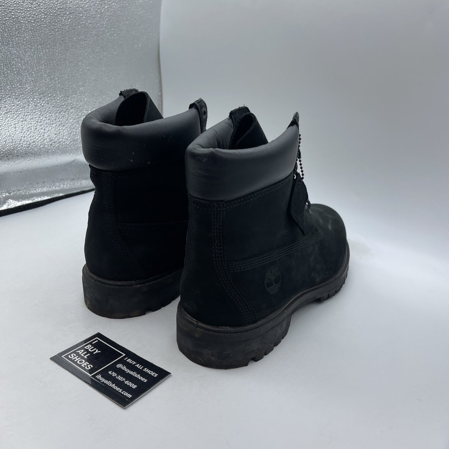 Size 10.5 - Timberland Classic 6 Inch Waterproof Boots Black Nubuck