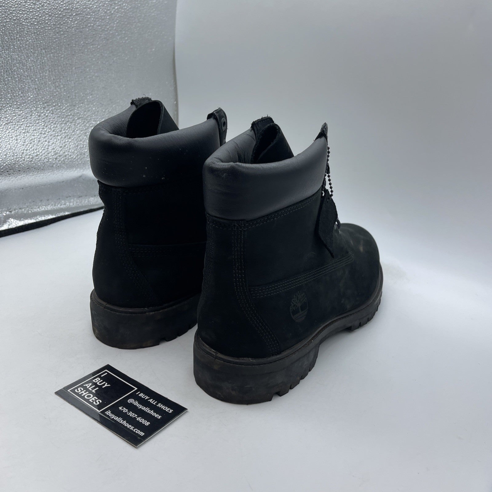 Size 10.5 - Timberland Classic 6 Inch Waterproof Boots Black Nubuck