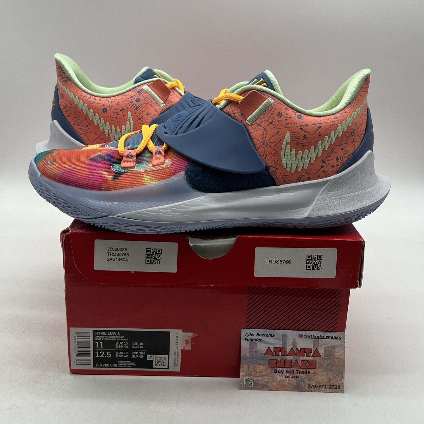 Size 11 - Nike Kyrie 3 Low Tie-Dye Blue Pink Orange (CJ1286-600)
