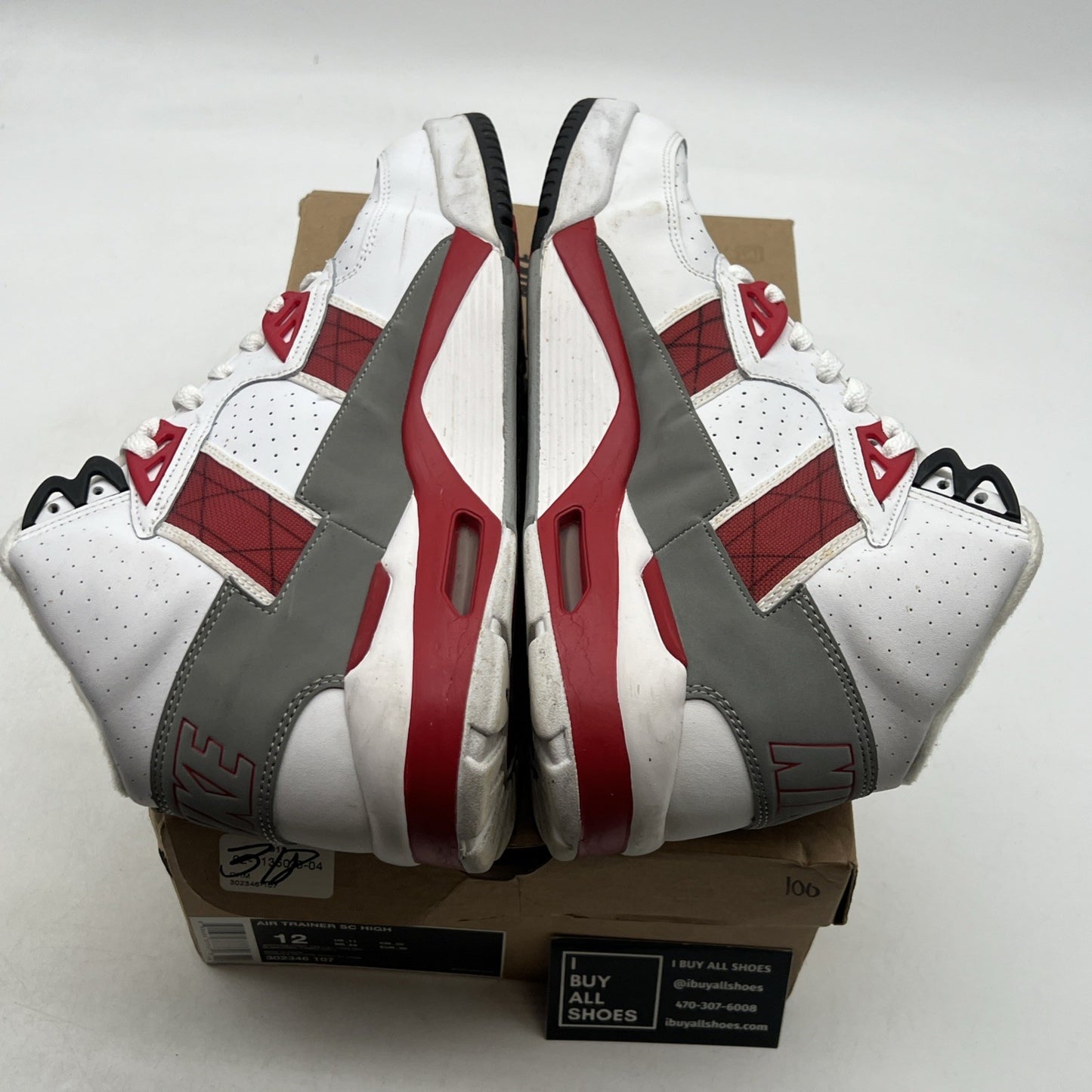 Size 12 - Nike Air Trainer SC High White Varsity Red (302346-107)