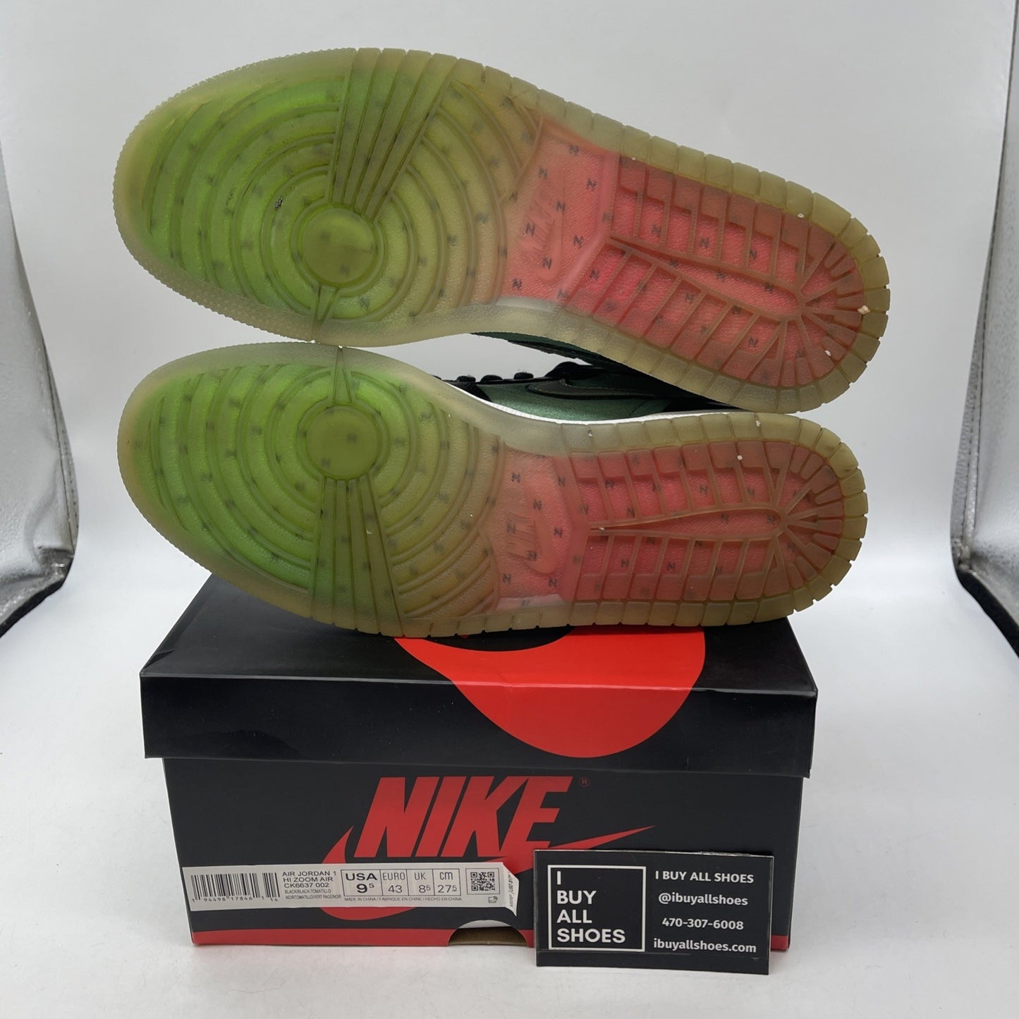 Size 9.5 - Air Jordan 1 Zoom High Zen Green (CK6637-002)